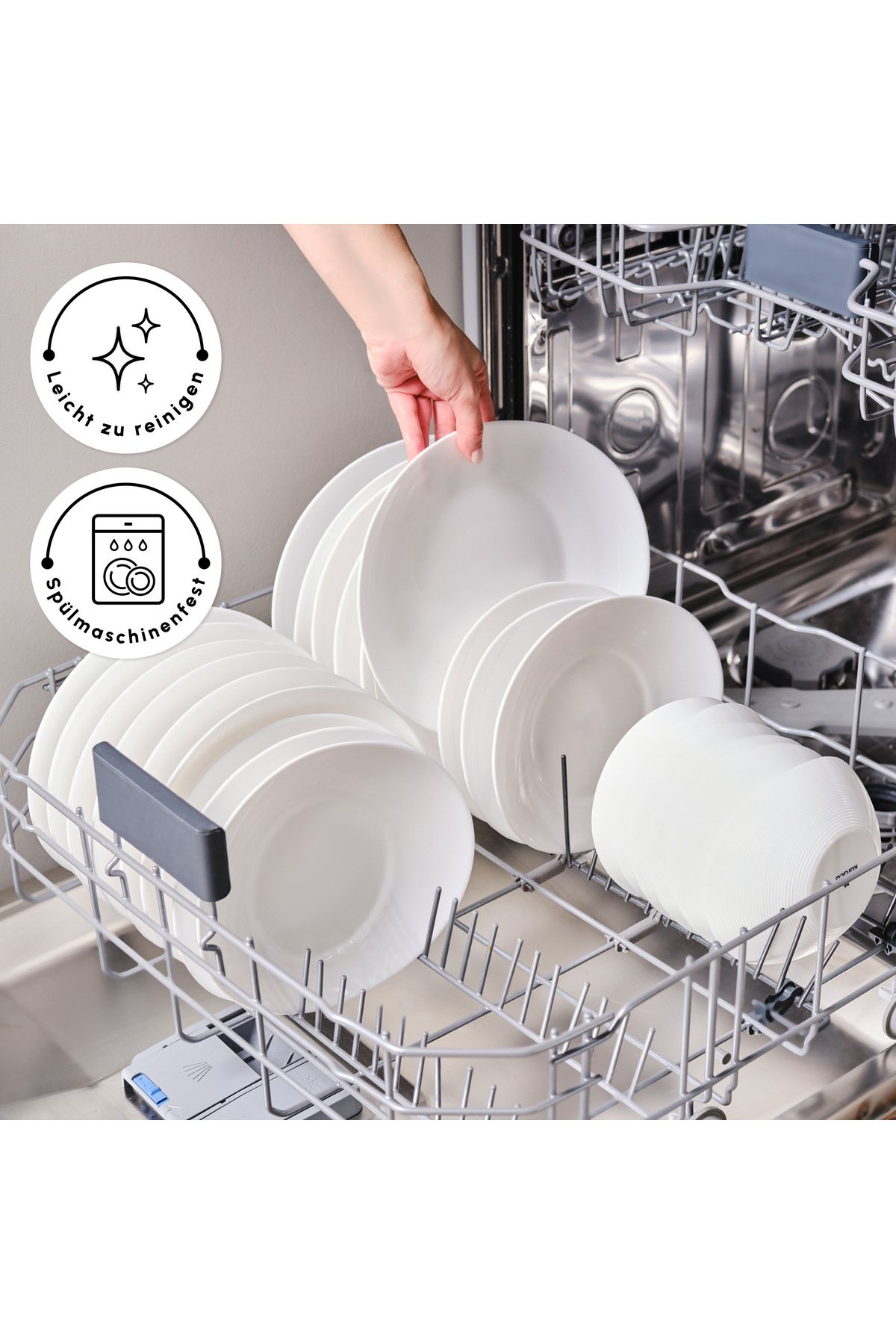 Karaca-White Pure 24 Teilige Für 6 Personen Tafelservice Glas 7