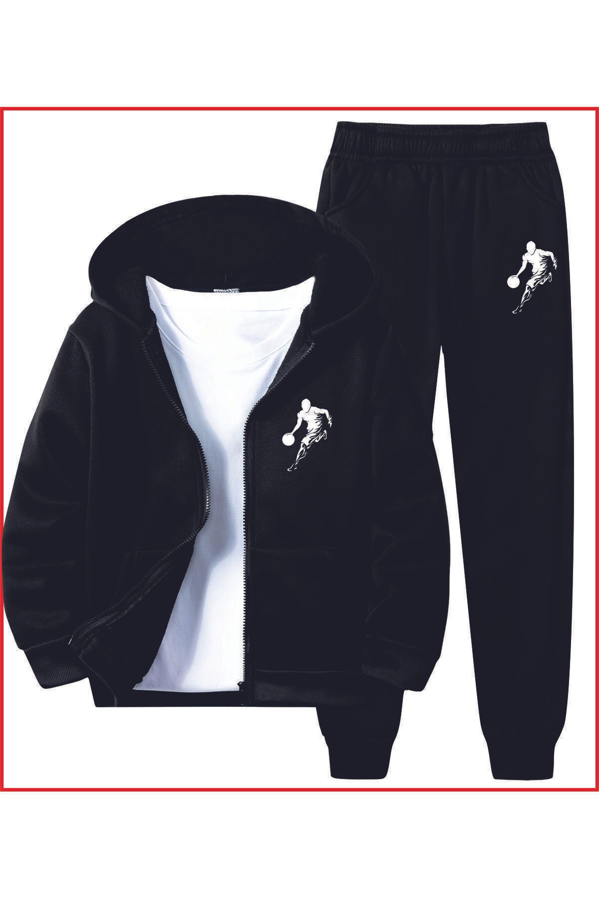 HOFFNUNG FULL ZIP FIRE BASKETBALL PLAYER NEW DESIGN oversize full tracksuit