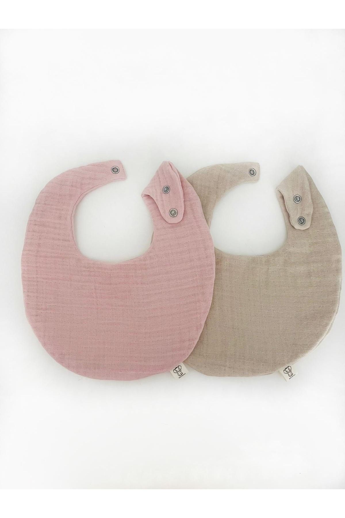 Boho Piccolo Oval 2'li %100 Pamuk Müslin Bebek Önlüğü / Yakalık / Salya Önlüğü