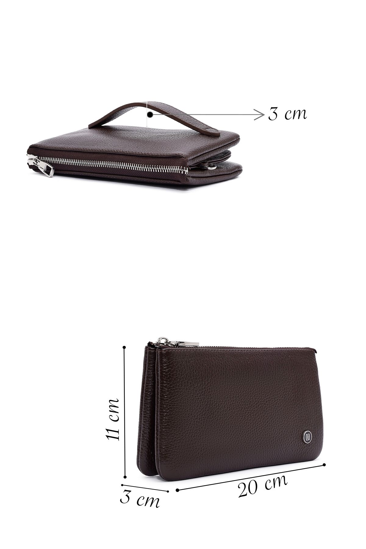 کیف دستی مردانه چرمی قهوه ای 23WBD3300FT Derimod