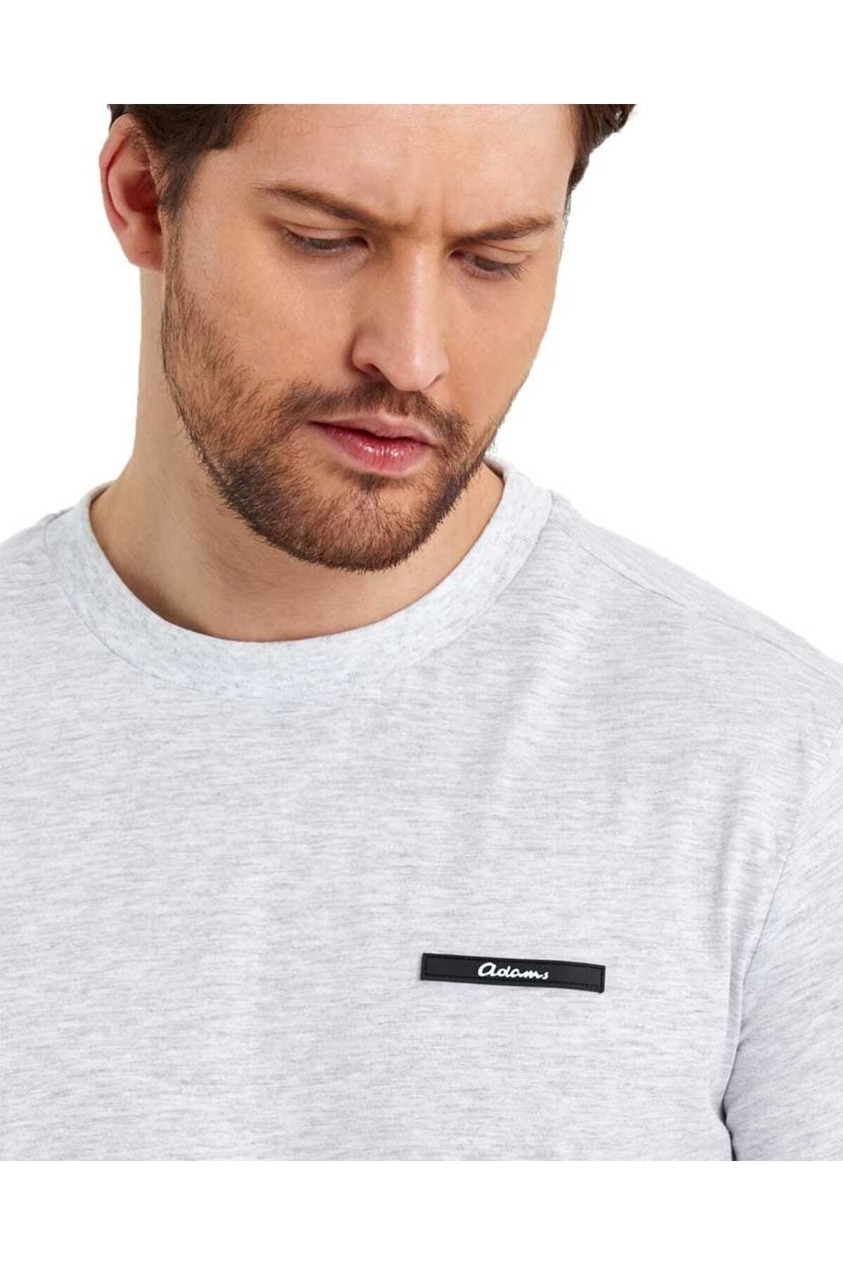 Adams-Men's Basic Unprinted Logo Short Sleeve T-Shirt 3