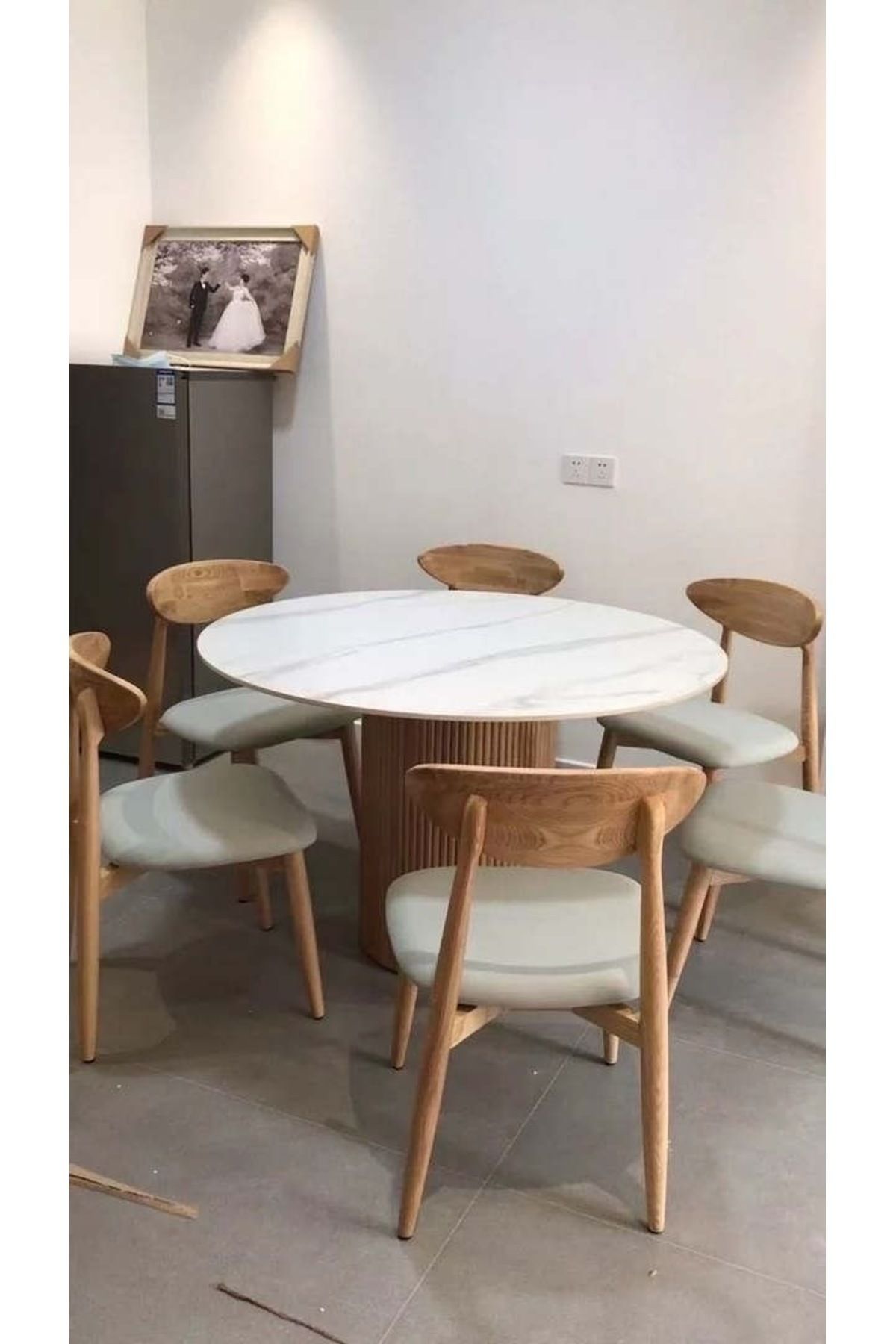 MCNdesign AAC yuvarlak fıçı masa mermer 3200