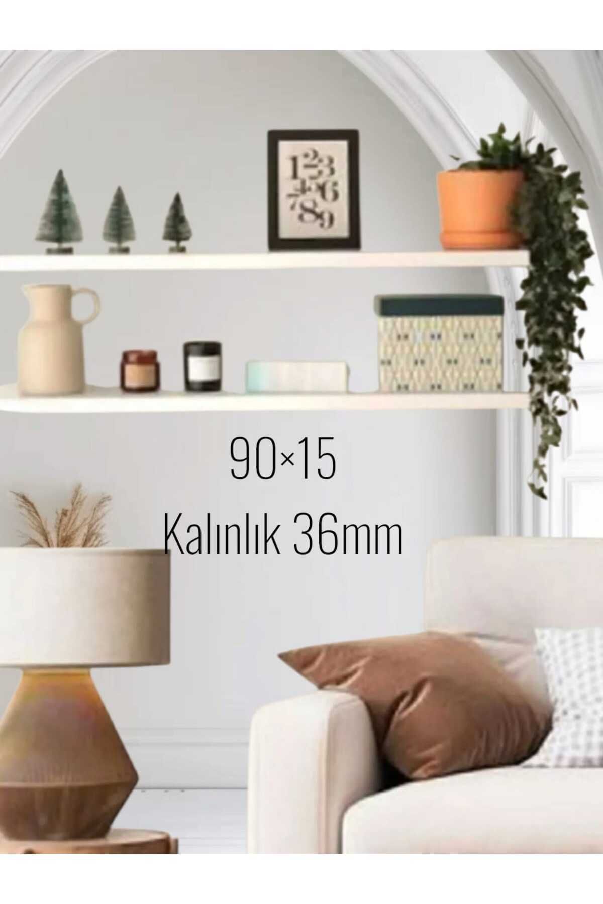 Ayşe Abladan 90/15 Ucan Raf Kalınlık 36mm /mdf Dört Adet Metal Ayak Ile Gönderilir.