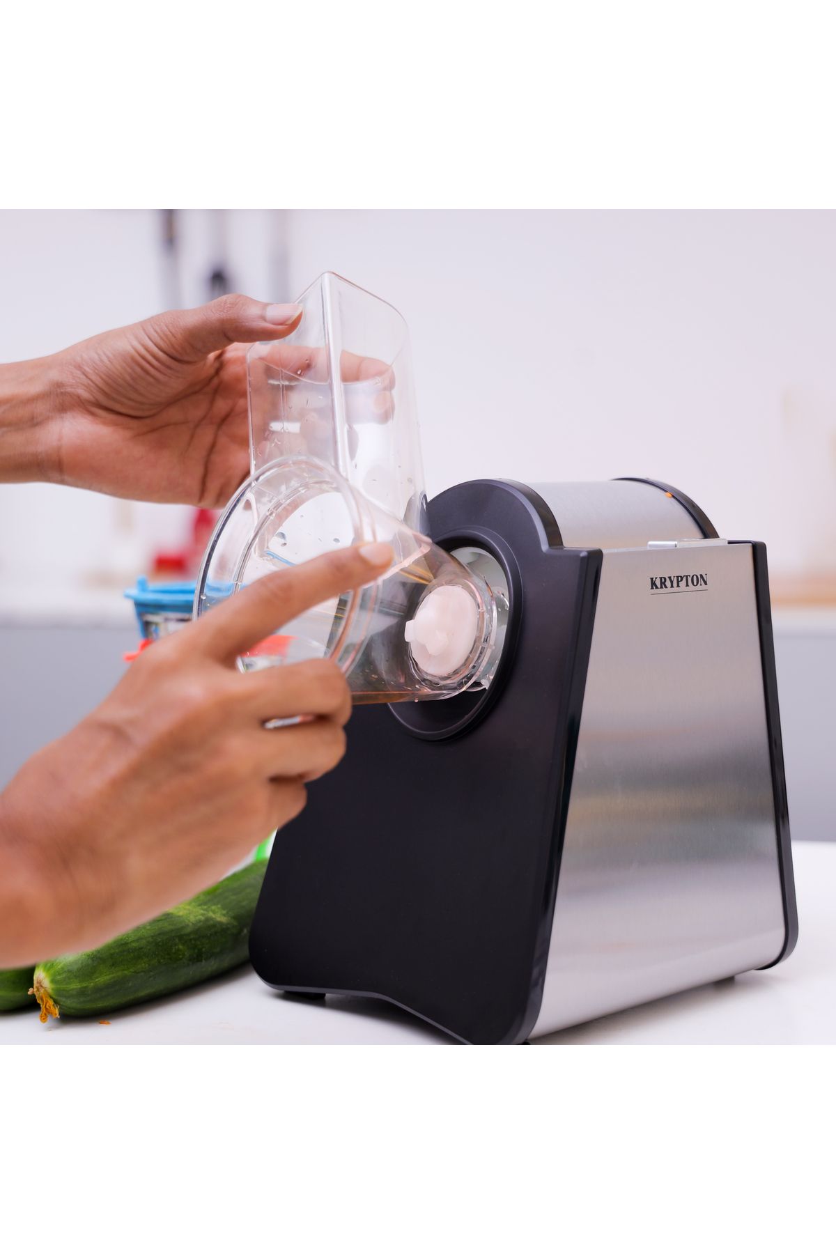 KRYPTON-Multifunction Salad Maker – 4 Blade Attachments, Noiseless Operation, Anti-slip Base 3