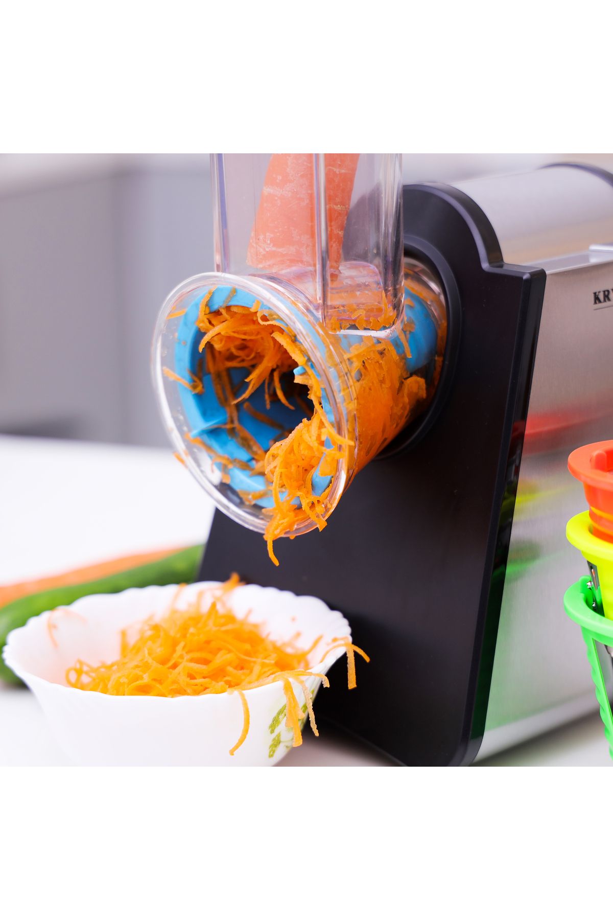KRYPTON-Multifunction Salad Maker – 4 Blade Attachments, Noiseless Operation, Anti-slip Base 6
