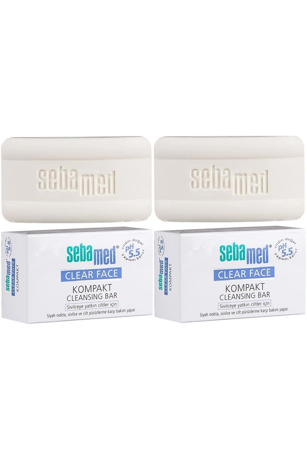 Sebamed Clear Face Kompakt Yüz Temizleme Barı Sabun Sivilceye Yatkın Cilt 100gr (2 Lİ SET)