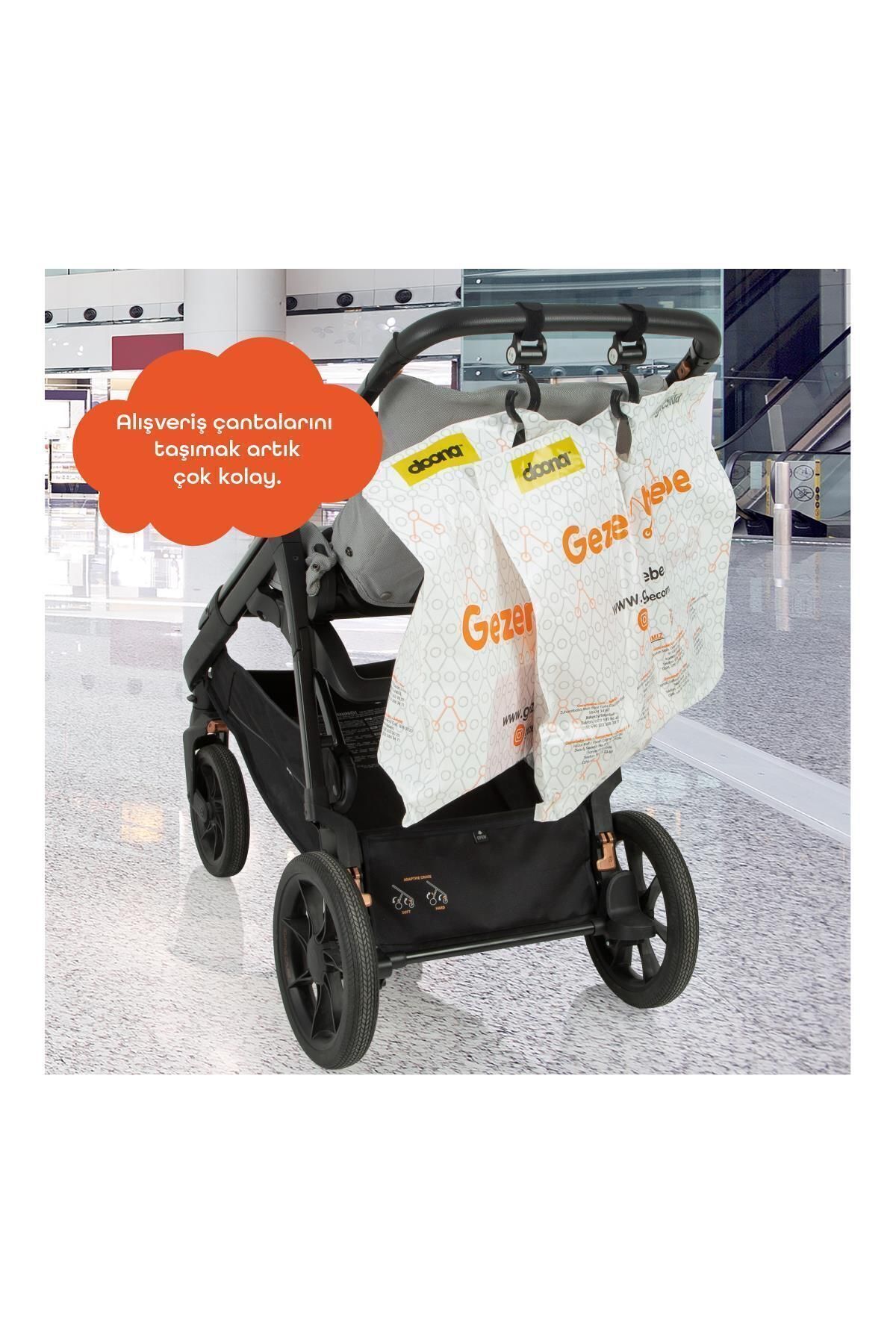 Gezenbebe 360 Dönebilen Bebek Arabası Kancası – Dayanıklı ve Pratik Puset Askı Aparat fotoğrafı 4 (önizleme)