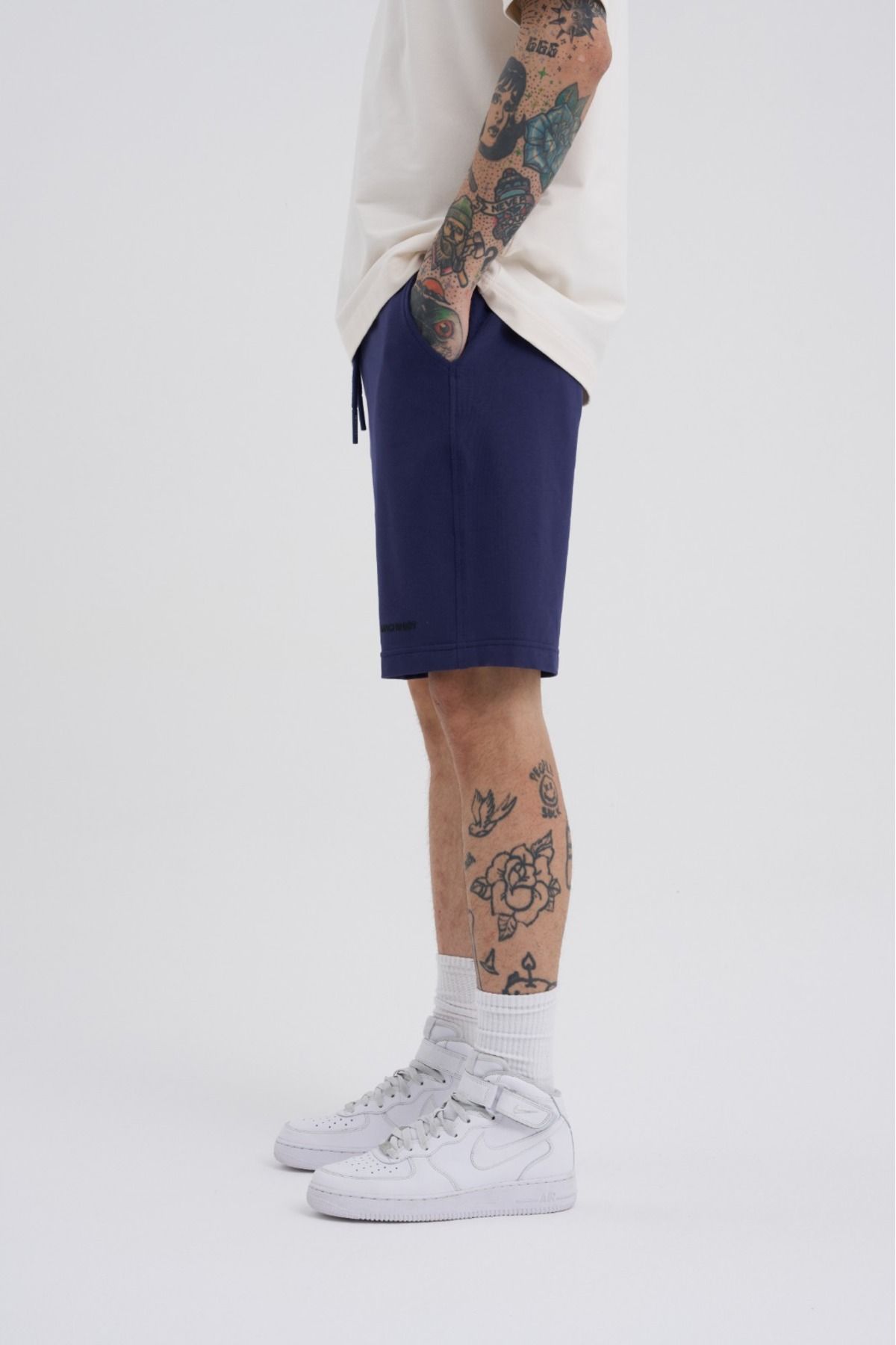 شلوارک و برمودا آبی مردانه یونیسکس Surmed Basic Shorts Navy Blue Machinist