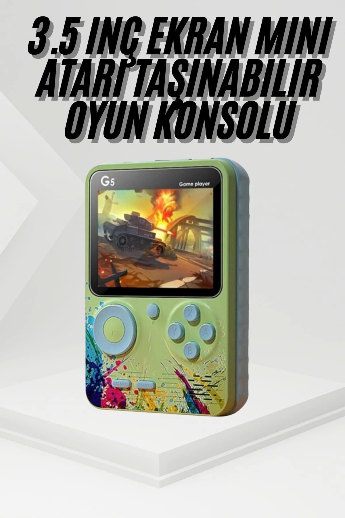MELFSHOP Game Box Oyun Konsolu 500 Retro Oyunlu Mini Taşınabilir 3 İnç