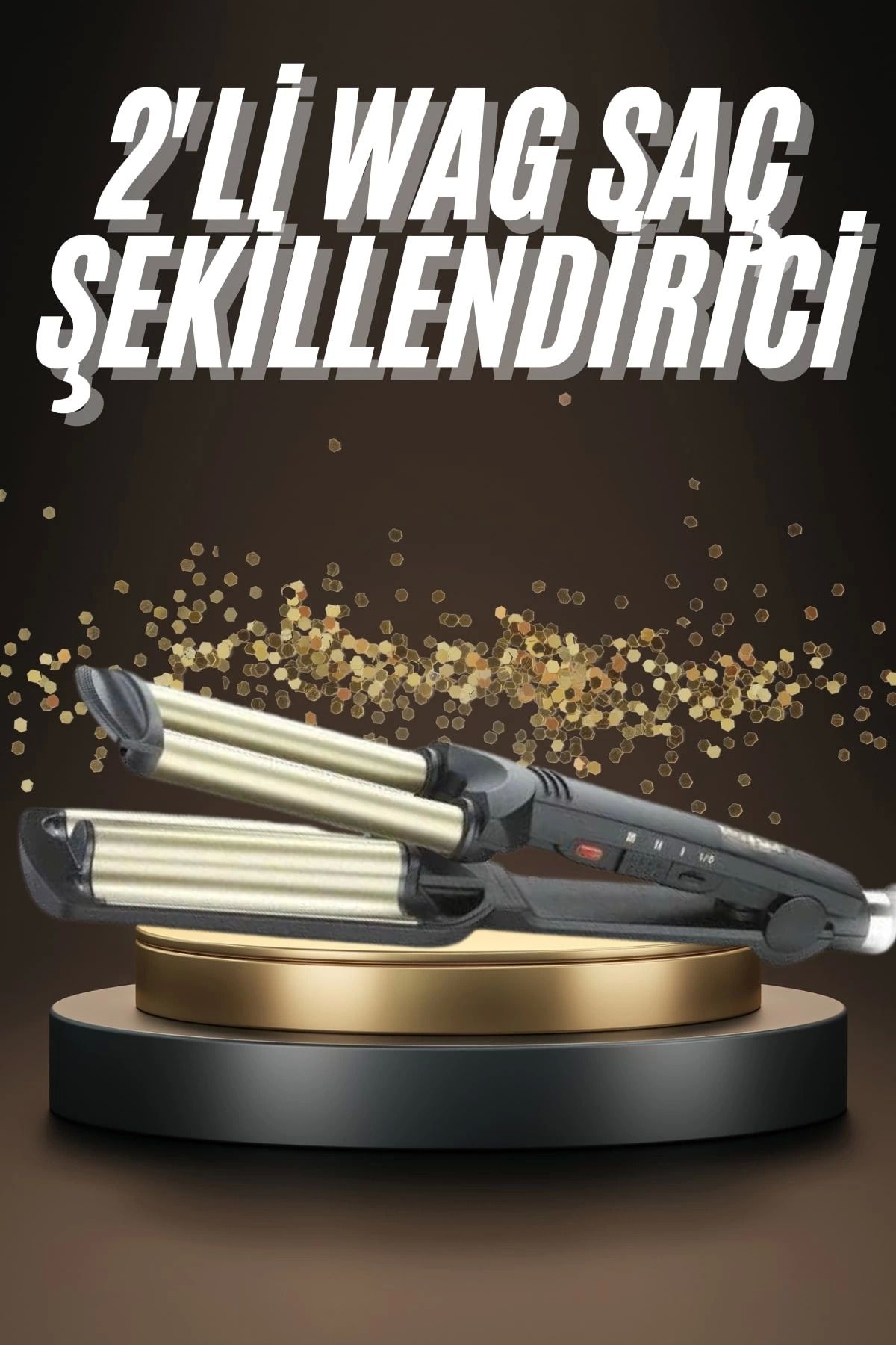 hayalimsah İkili Wag Maşa Saç Şekillendirici Seramik Kaplama Isı Ayarlı