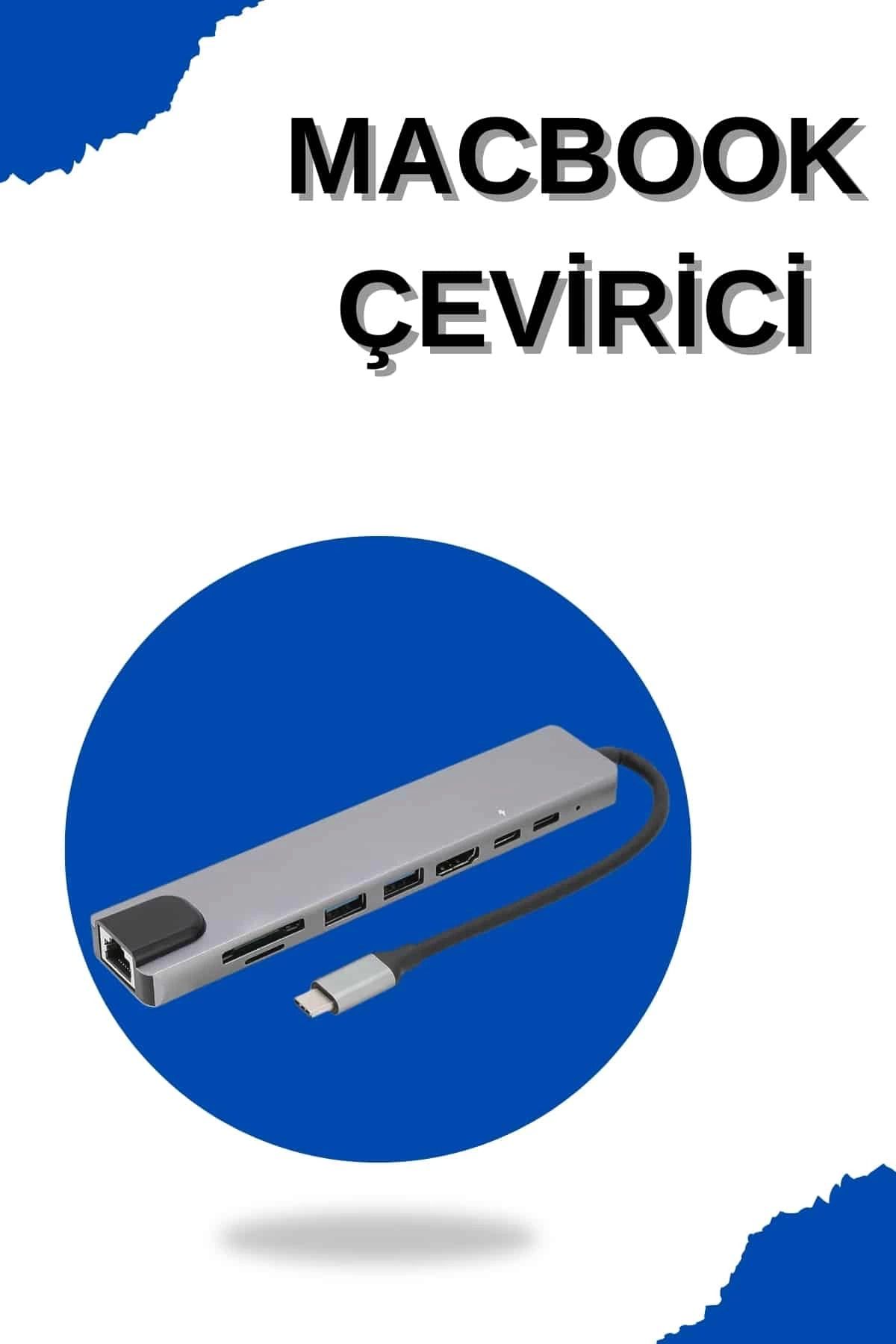 MELFSHOP Çevirici Dönüştürücü Adaptör Macbook 3 In 1 Type-C To Hdmı USB 3.0