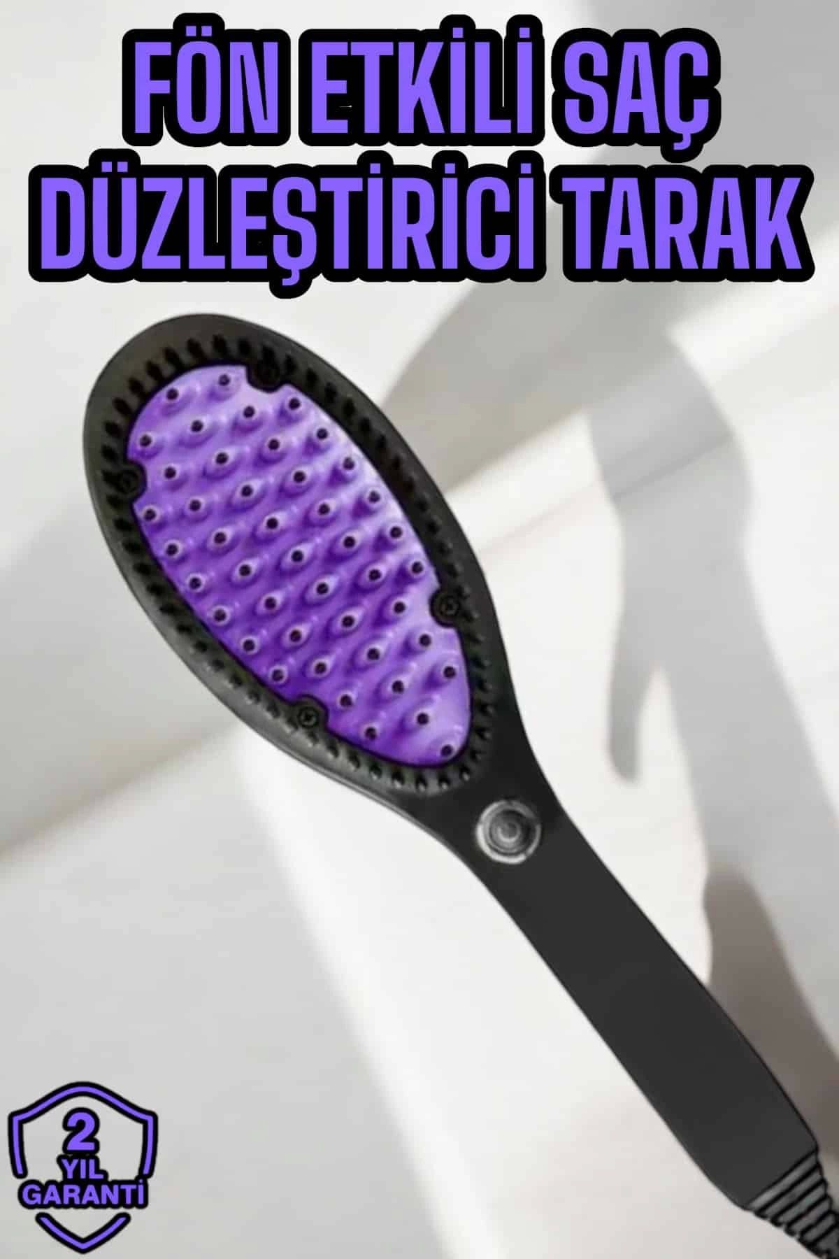 Heez Saç Düzleştirici Fön Tarak Elektrikli Sıkı Dişli Tarak