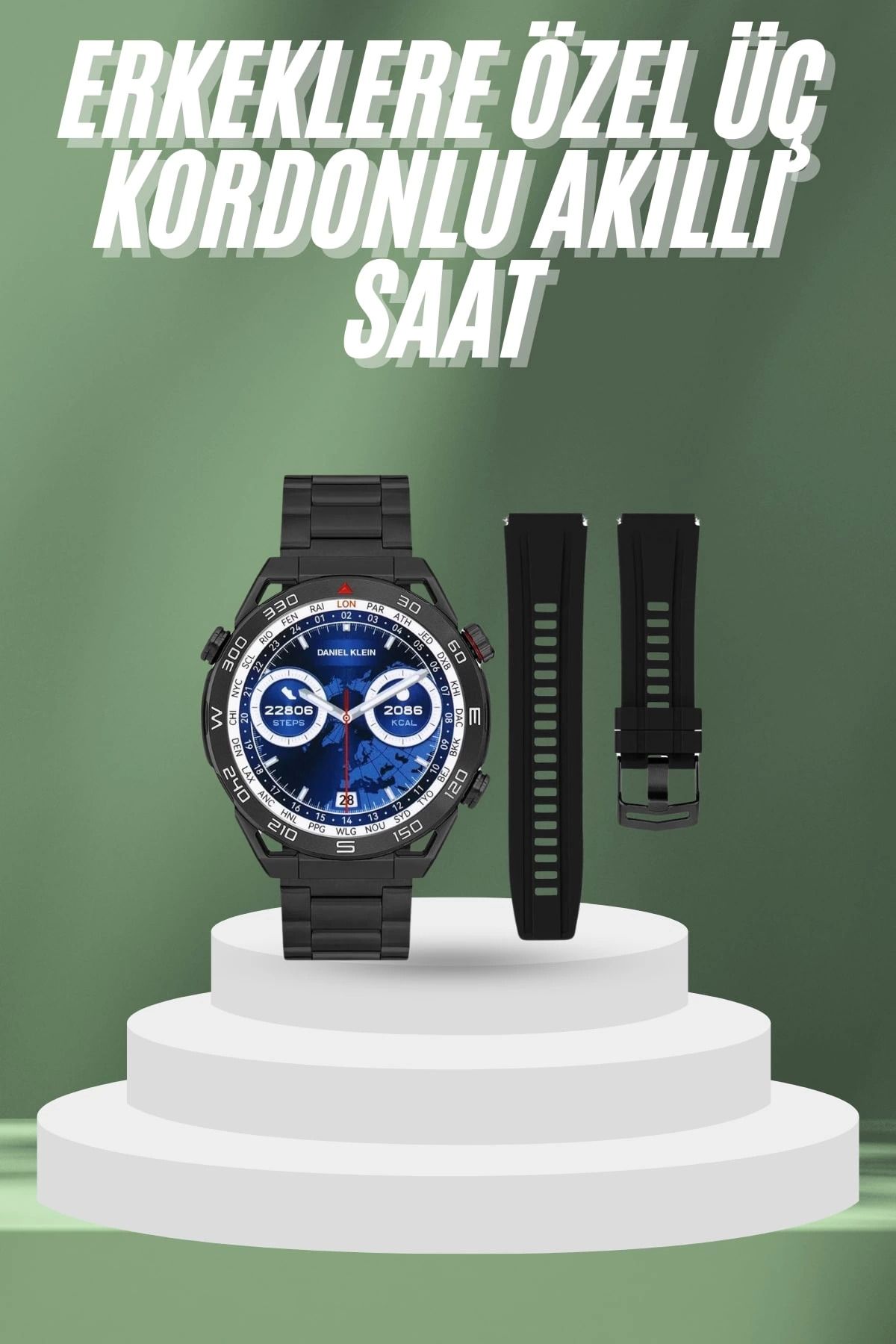 MELFSHOP 2025 Model Yuvarlak Ekran Android ve İOS Uyumlu GPS Takibi Yapabilen Akıllı Saat