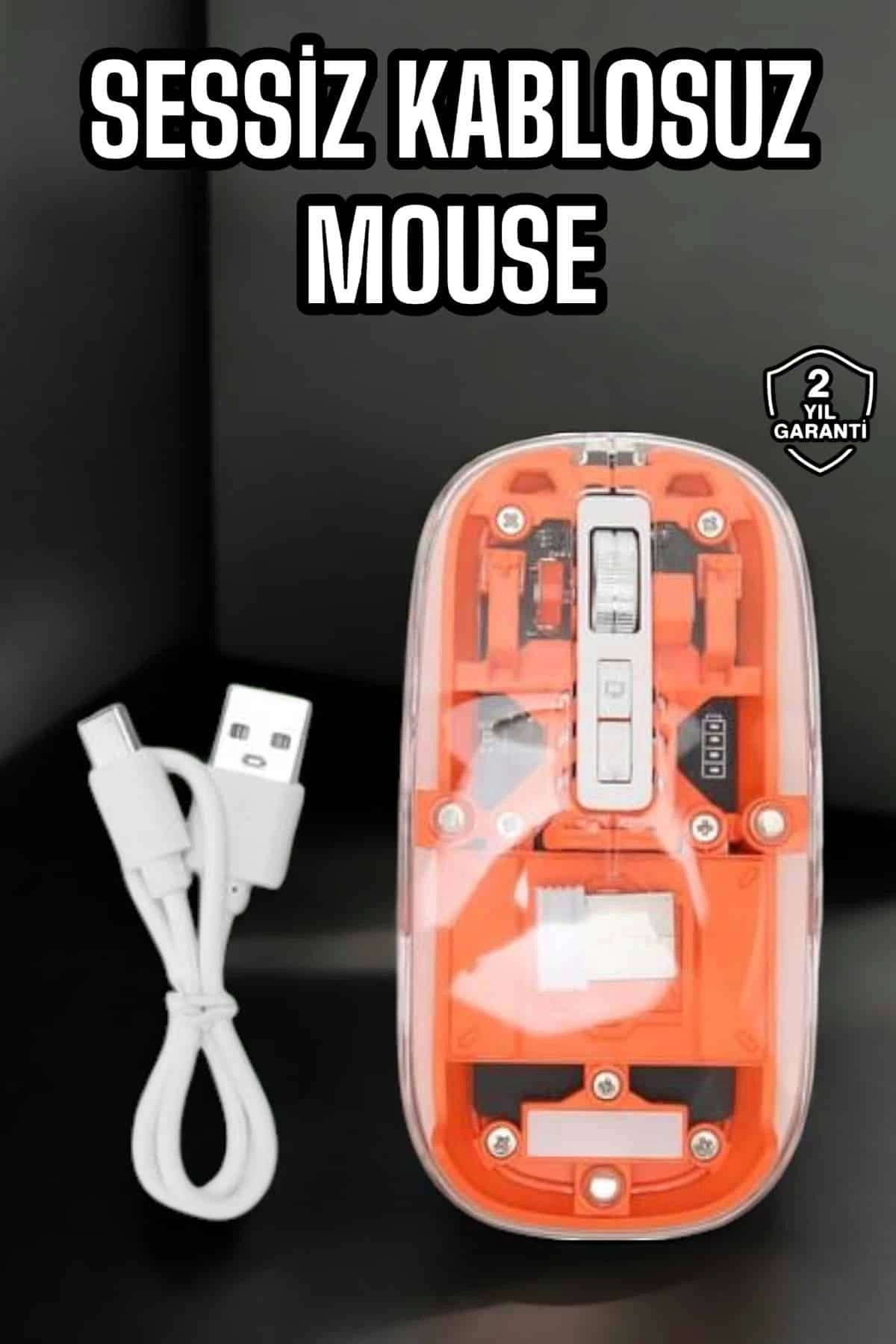 Heez Kablosuz Mouse Fare 5.0 Bluetooth Bağlantılı USB Girişli