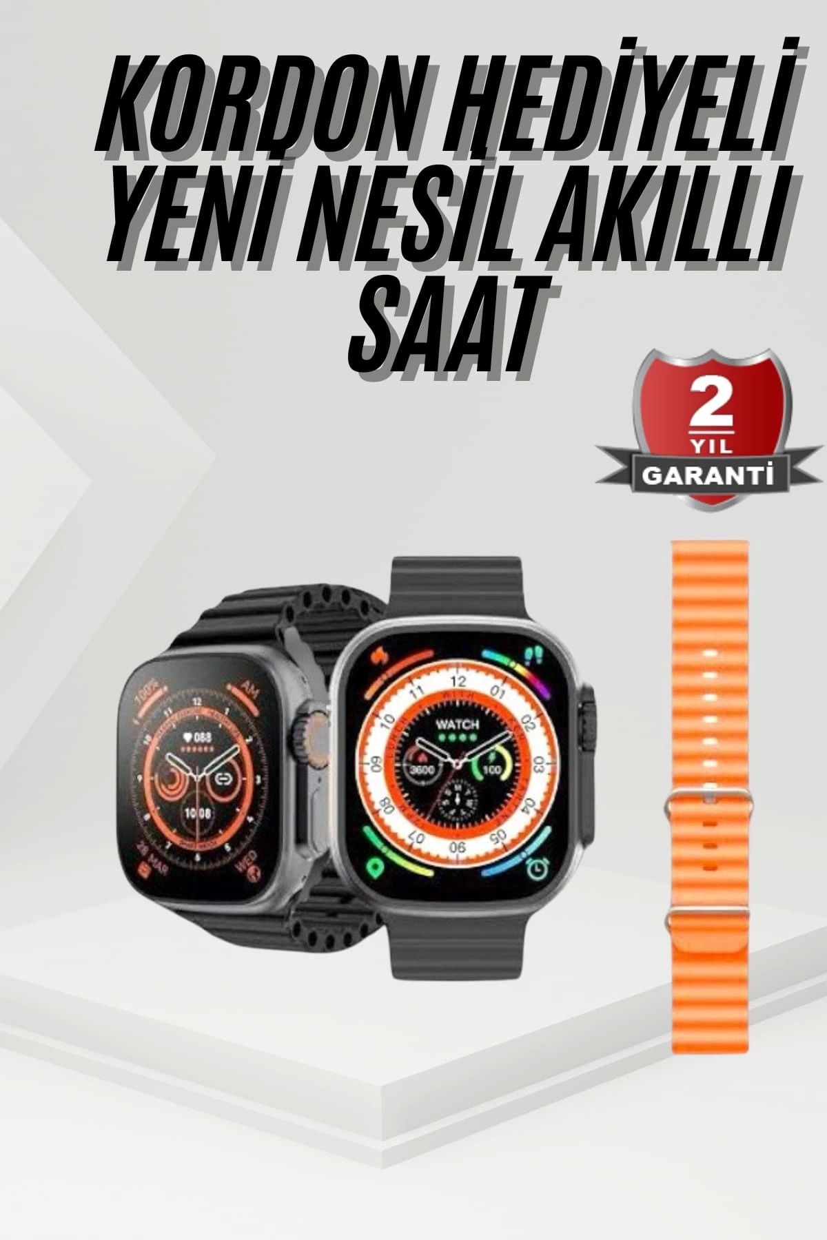 MELFSHOP Akıllı Saat Sağlık Takibi Kalp Atışı Adımsayar Ultra Yeni Nesil nefes Egzersizi