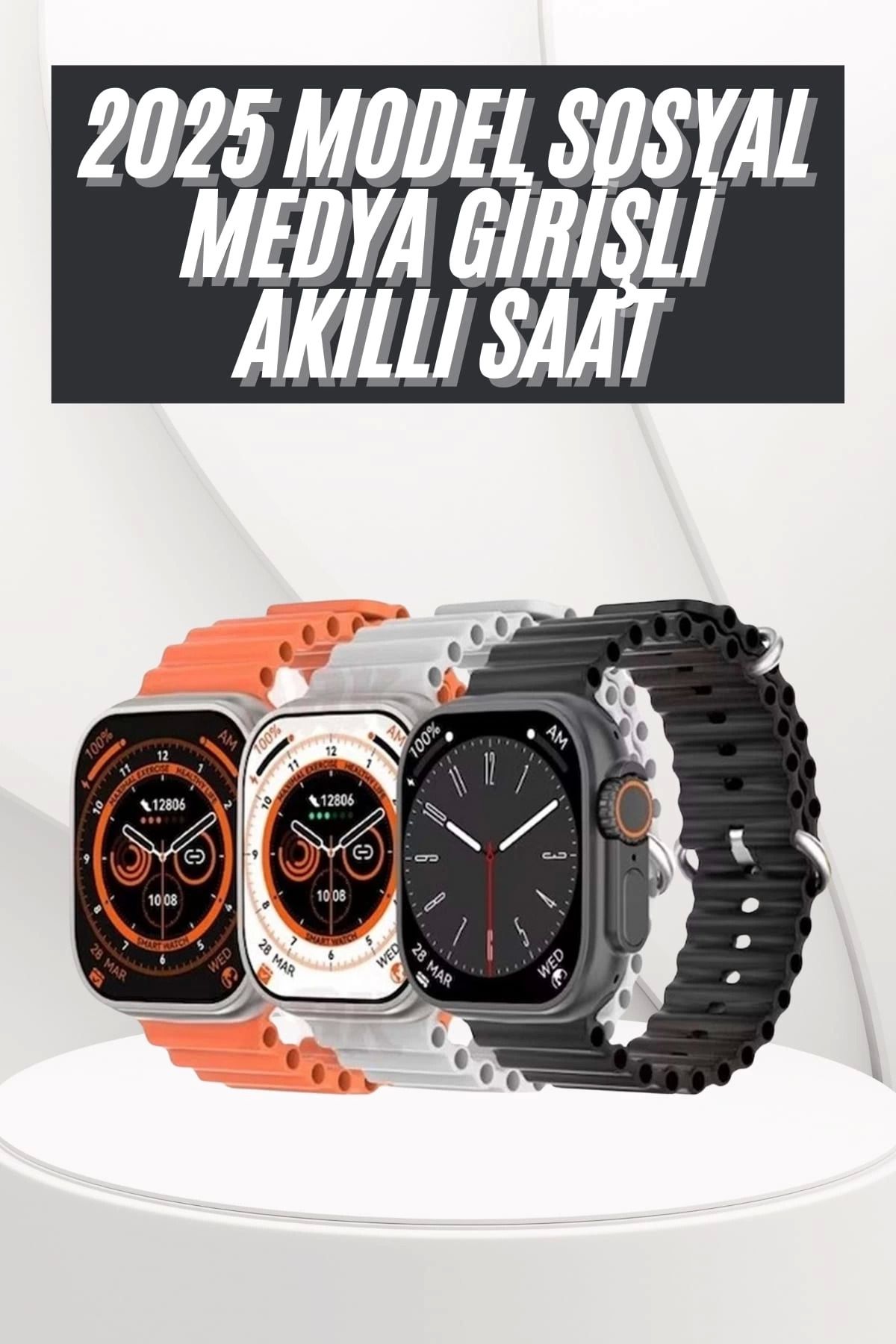 MELFSHOP Yeni Nesil Akıllı Saat Uyku ve Sağlık Takibi Titeşimli Sesli Arama Mesaj ve Bildirim Görme