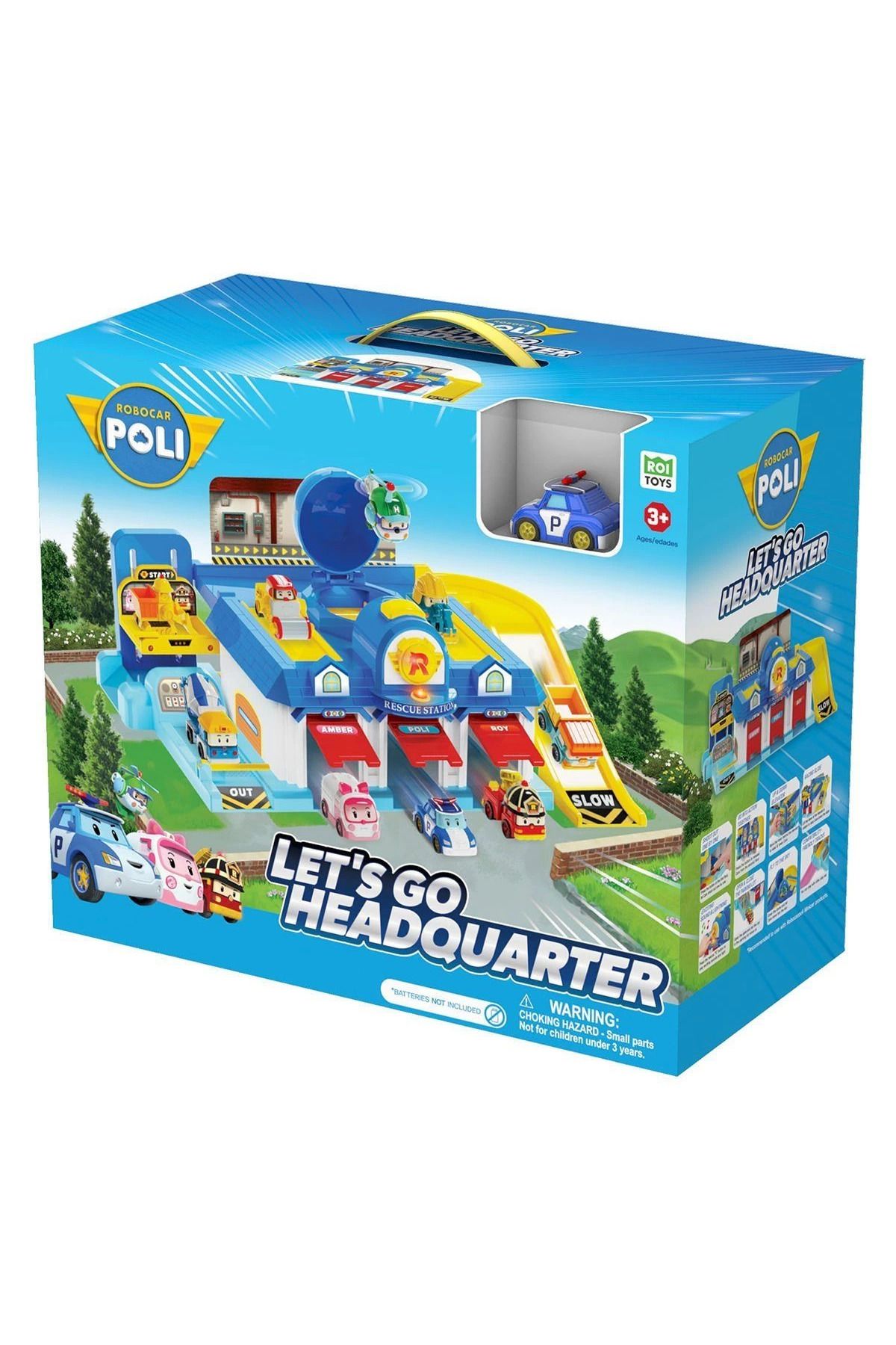 Heez POLI MRT-664 Sesli Robocar Poli Lets Go Ana Merkez Oyun Seti