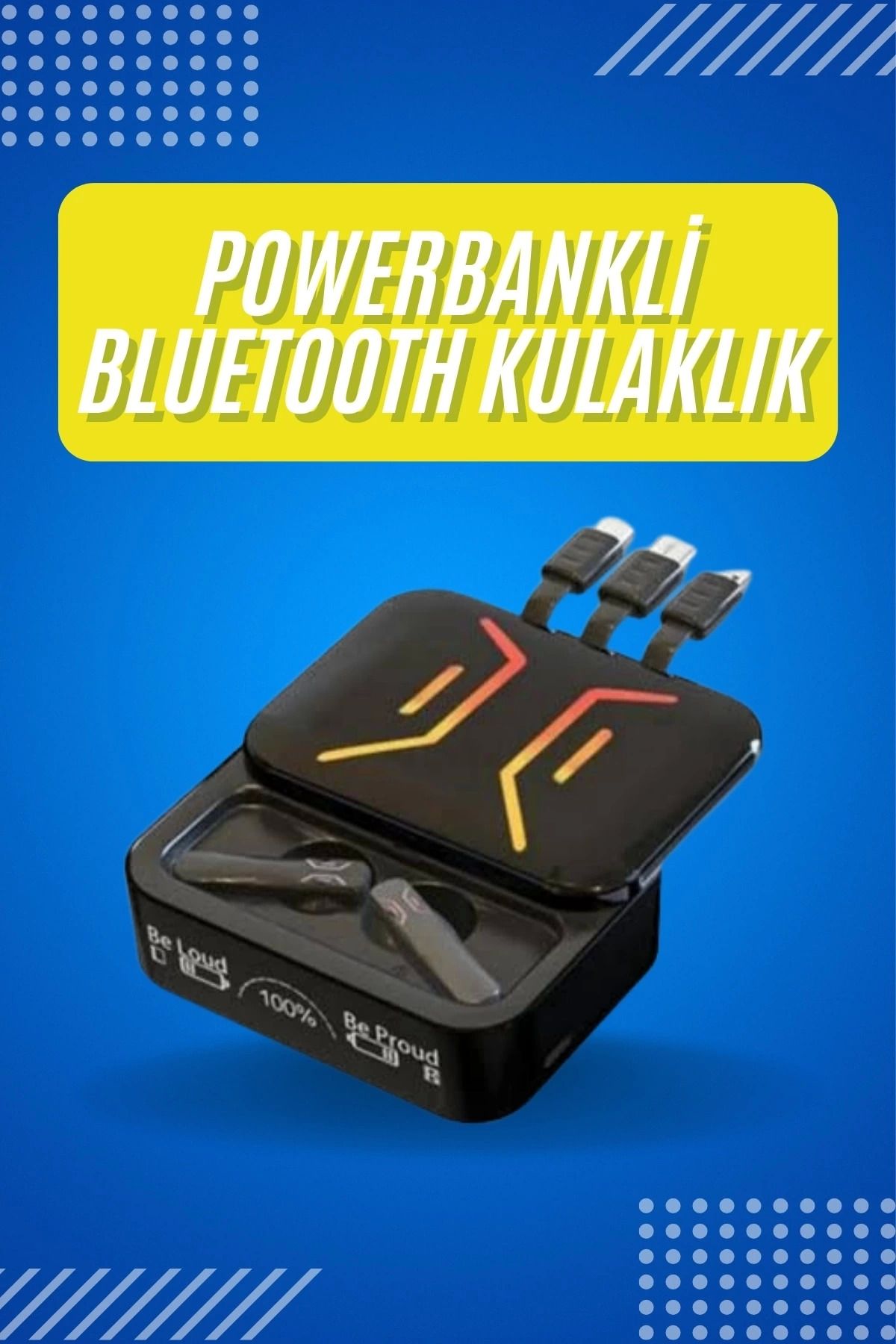 Heez Gaming Bluetooth Kulaklık Dahili Powerbank Kablolu Düşük Gecikmeli Bluetooth 5.2