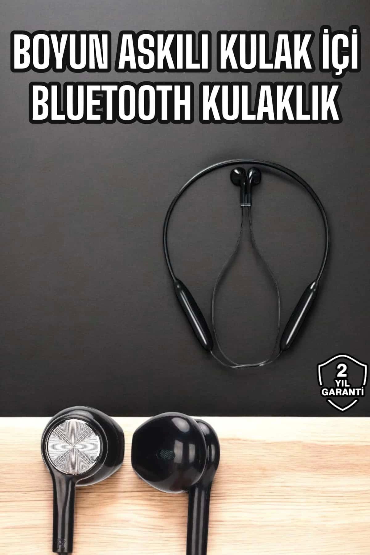 MELFSHOP Kablolu Boyun Askılı Dijital Göstergeli Bluetooth Kulaklığı 60 Saat