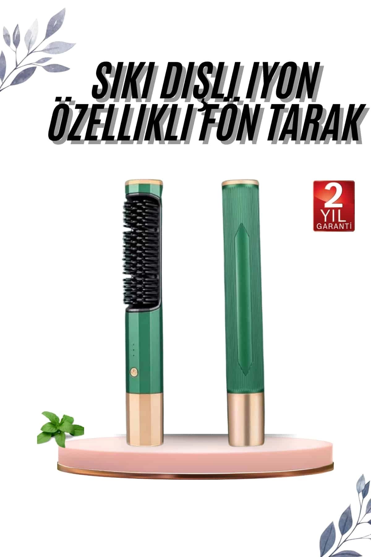 Heez Üflemeli Saç Düzleştirici Fön Tarak Yüksek Isı Ayarlı İyon Özellikli