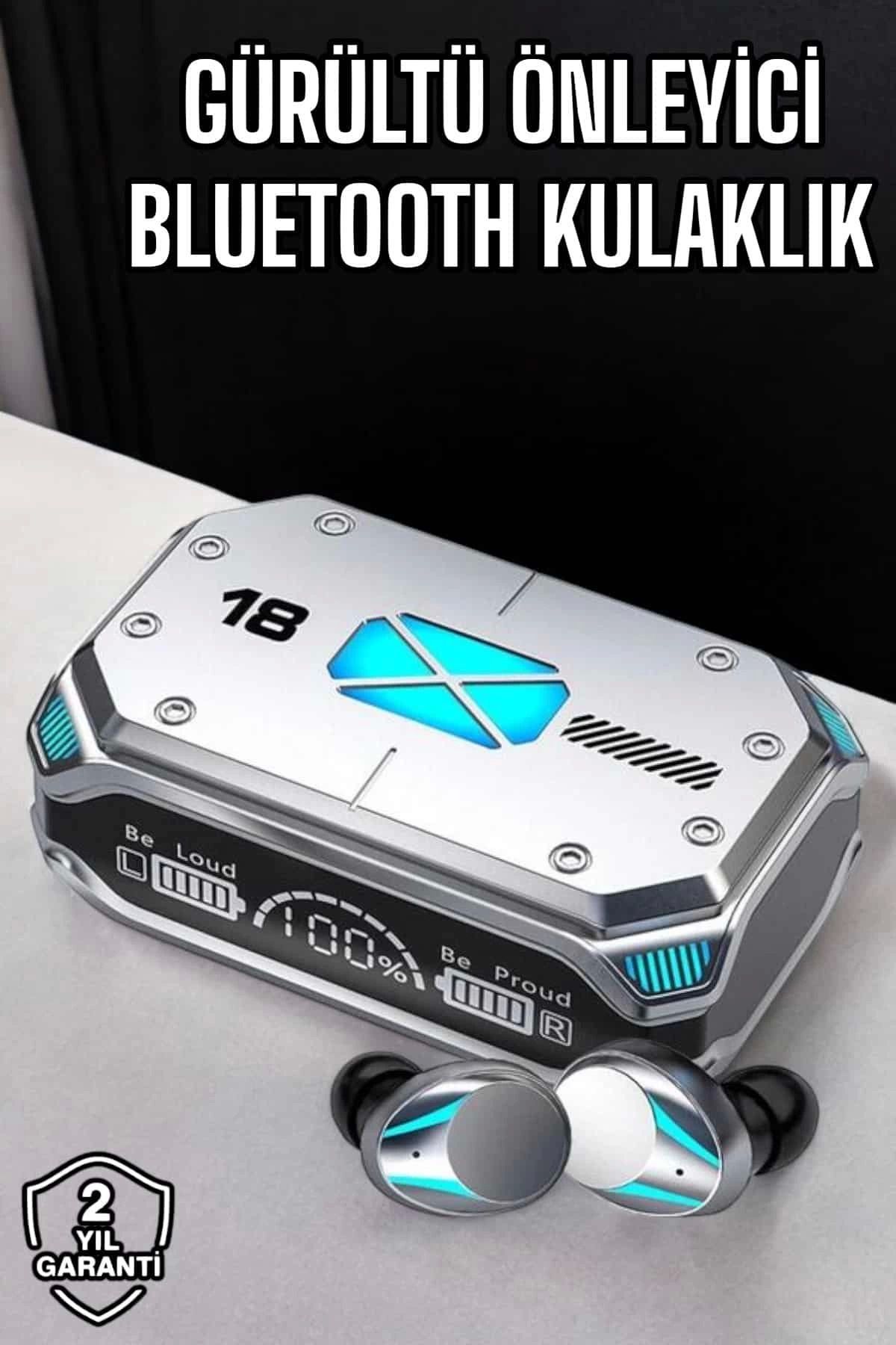 MELFSHOP Kablosuz Powerbankli Oyuncu Kulaklığı Gürültü Önleyici