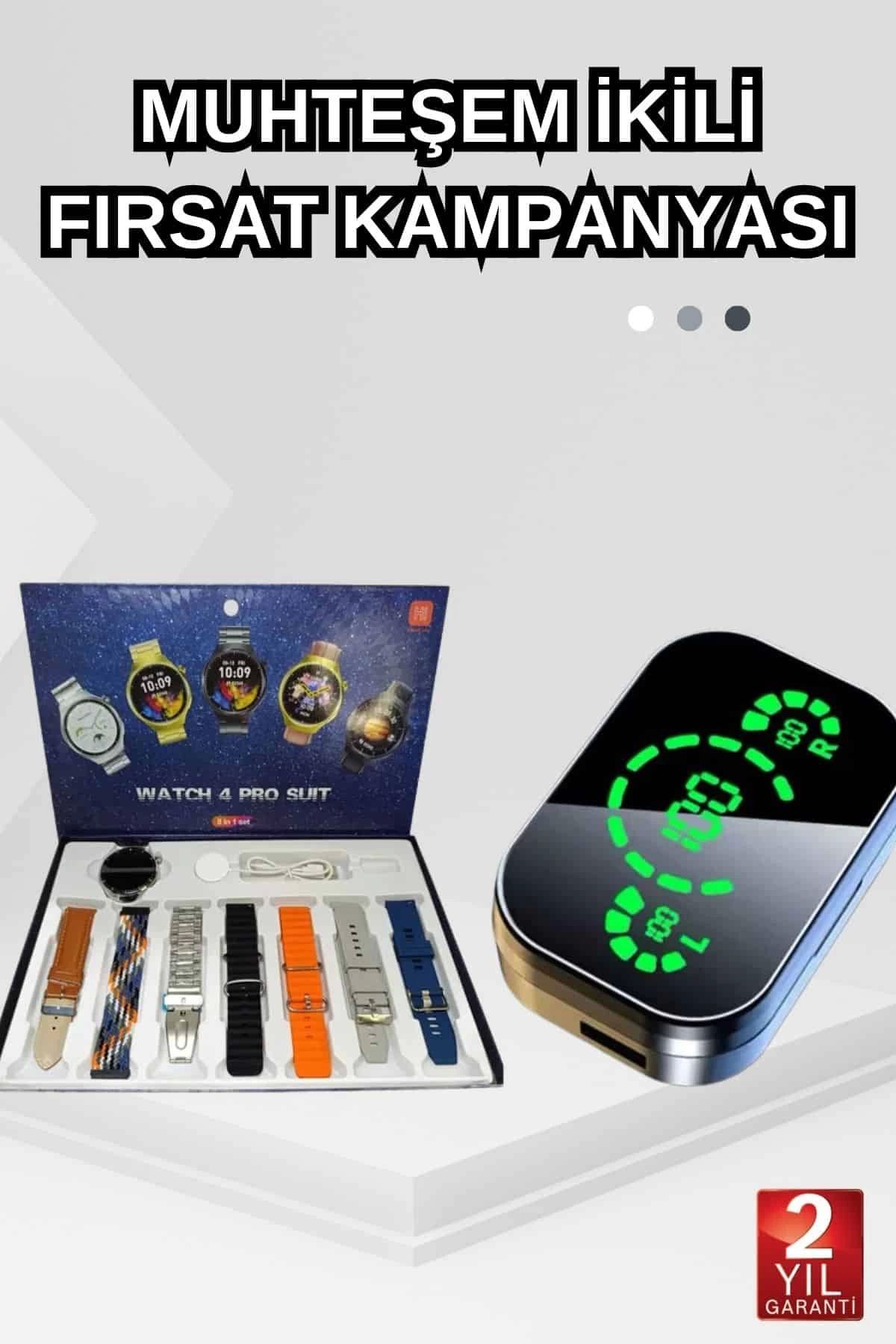 MELFSHOP Dokunmatik Akıllı Saat Yeni Nesil Kulaklık Kampanyası Bluetooth Bağlantılı ANC Özelliği