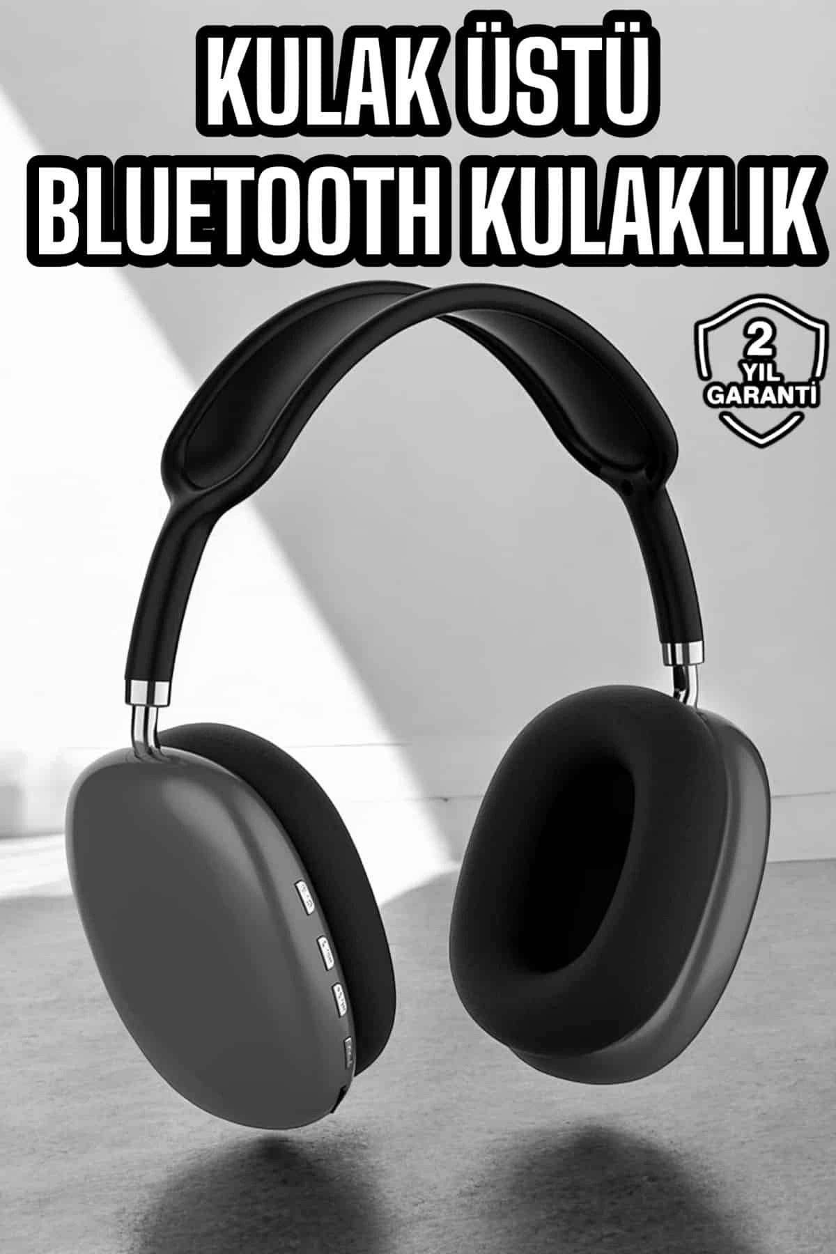MELFSHOP P9 Plus Kulaklık Siyah Bluetooth Bağlantılı Kulak Üstü Kablosuz ANC Özelliği