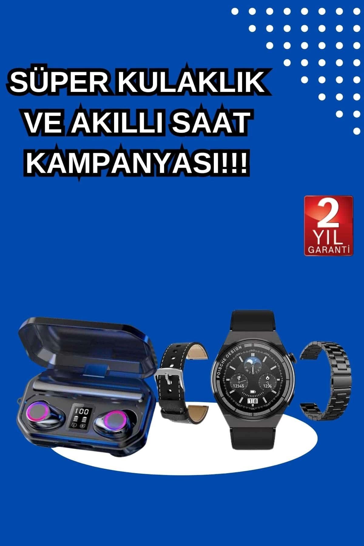 MELFSHOP Yeni Nesil Kampanyası Bluetooth Bağlantılı Akıllı Saat ve Kablosuz Kulaklık Dijital Göstergeli