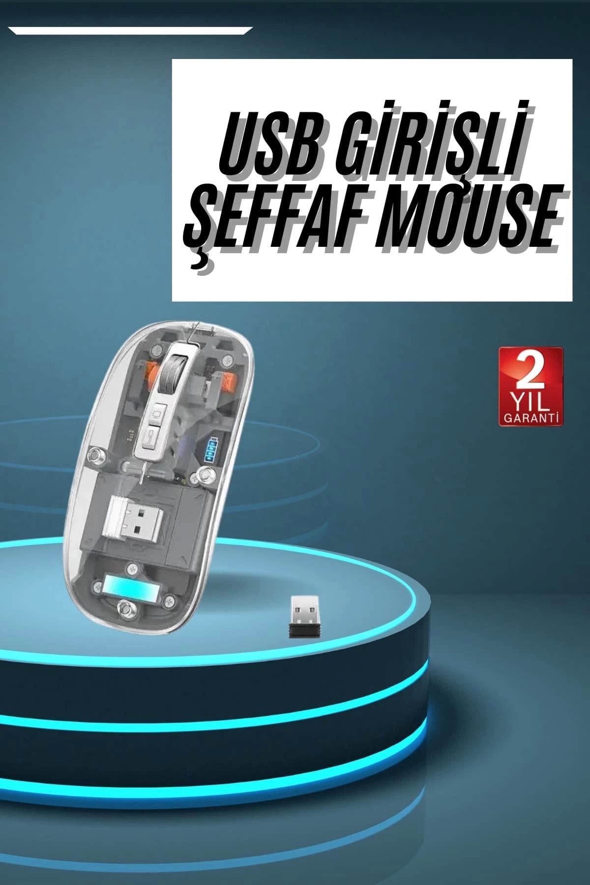 ÖYKÜ VE YİĞİT Kablosuz Mouse Fare Şarjlı Bluetooth Wireless Çift Modlu Sessiz