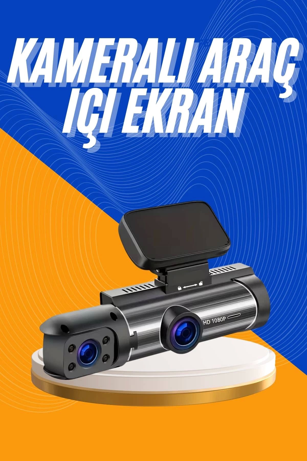 Heez Araç Kamerası Black Box Çift Kameralı Ekranlı Full HD Sürüş Kamerası