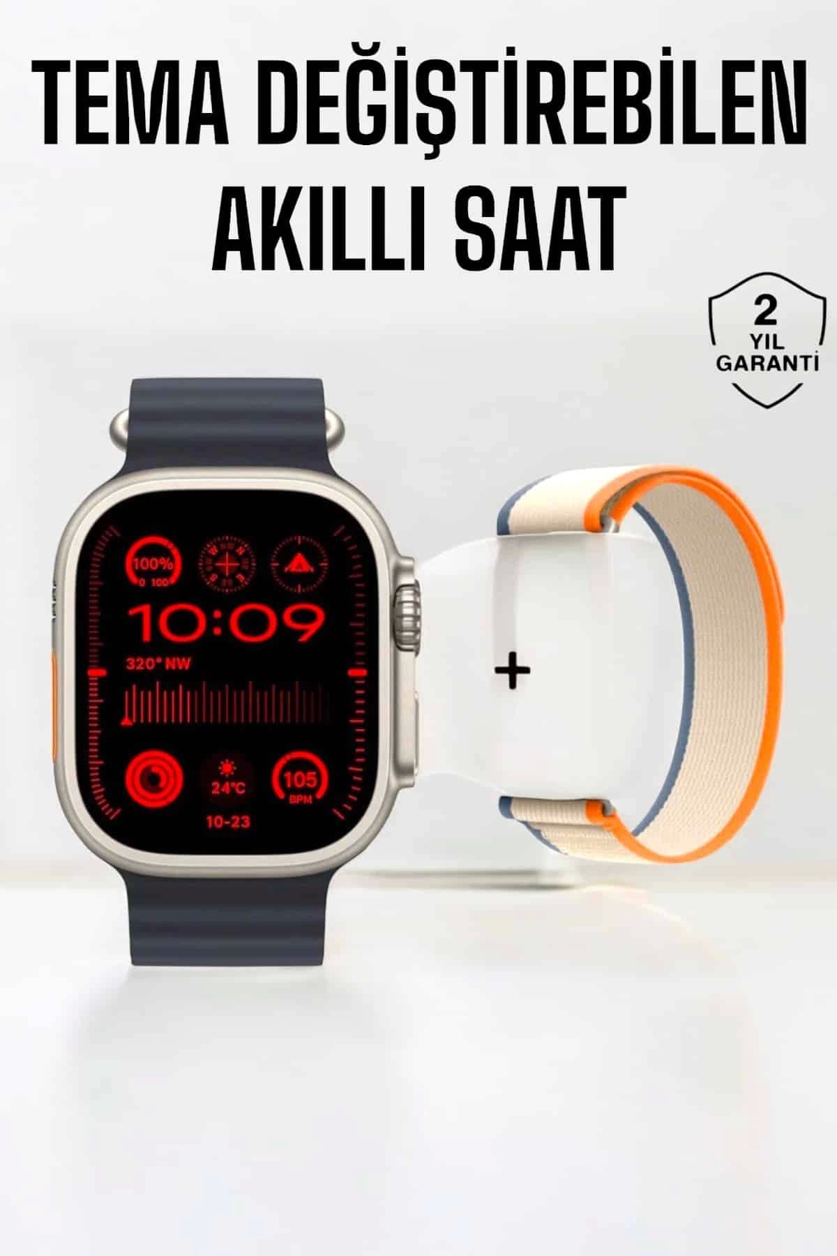 MELFSHOP Akıllı Saat Yeni Nesil Sesli Asistan Uyku ve Sağlık Takibi Adımsayar