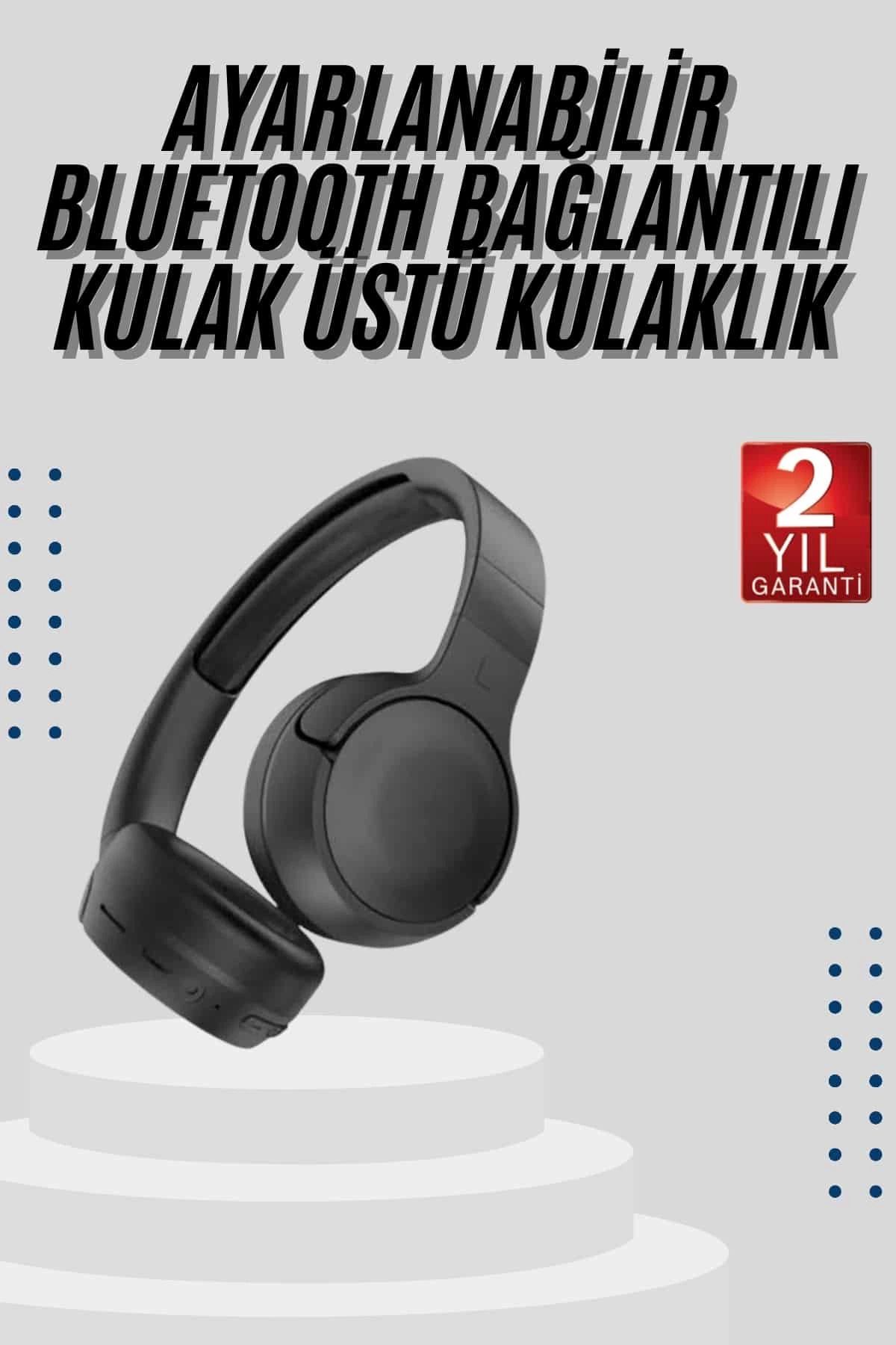 Heez Kablosuz Bluetooth Kulaklık Kulak Üstü Ayarlanabilir Uzun Ömürlü