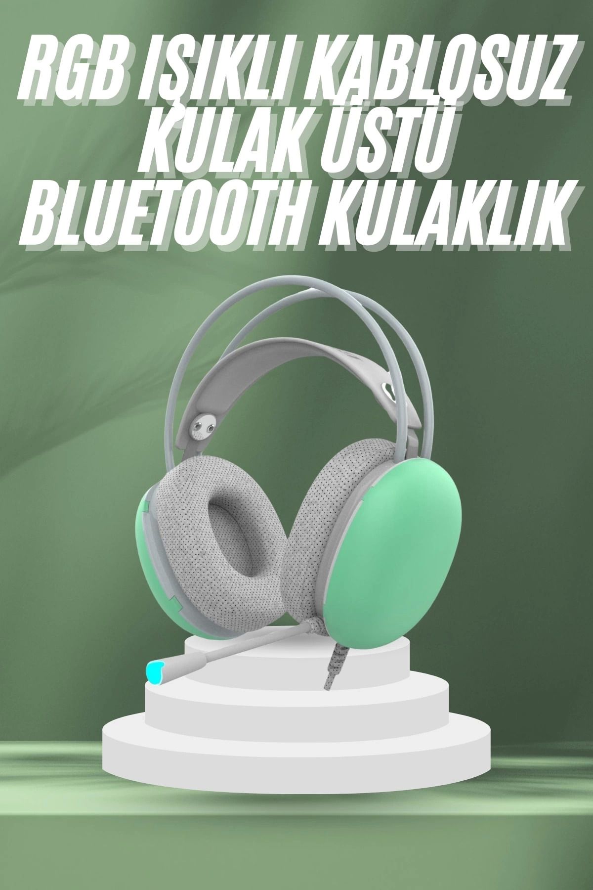 ÖYKÜ VE YİĞİT Unısex Yüksek Ses Kaliteli Yumuşak Kılıflı Kablosuz Kulak Üstü Bluetooth Kulaklık