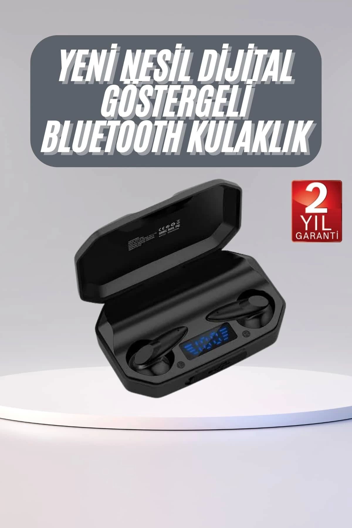 MELFSHOP Rgb Işıklı Çift Mikrofonlu Siyah Profesyonel Oyuncu Kulaklığı Kablosuz Kulakiçi