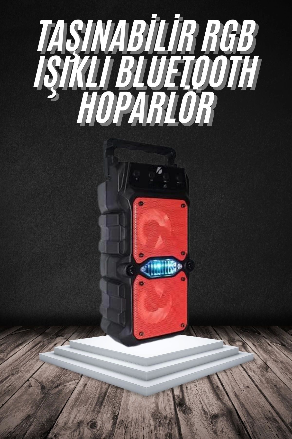 MELFSHOP Bluetooth Hoparlör Çift Mikrofonlu Güçlü Ses Kaliteli Kesintisiz Kablosuz