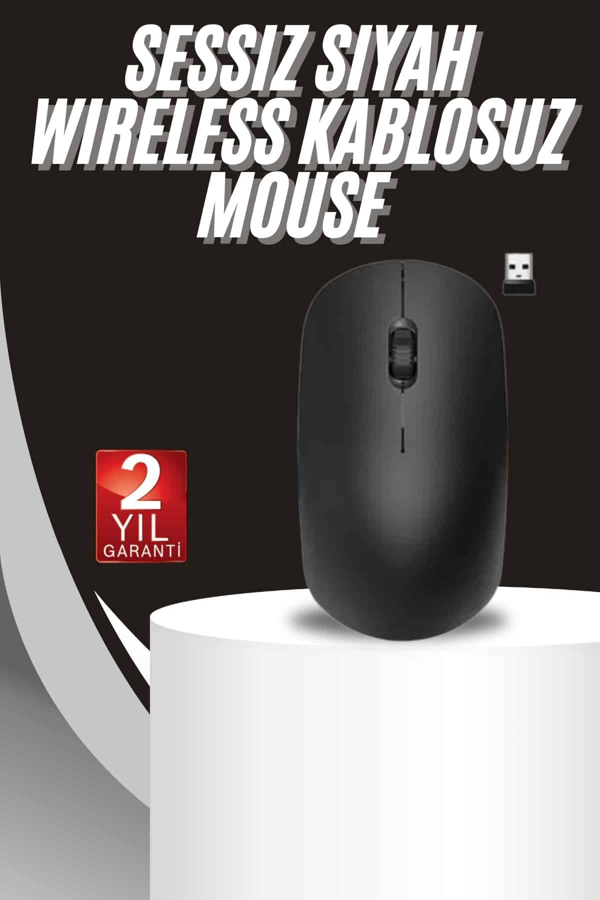 ÖYKÜ VE YİĞİT Ergonomik Tasarım Kablosuz Siyah Mouse Hassas Uzun Ömürlü