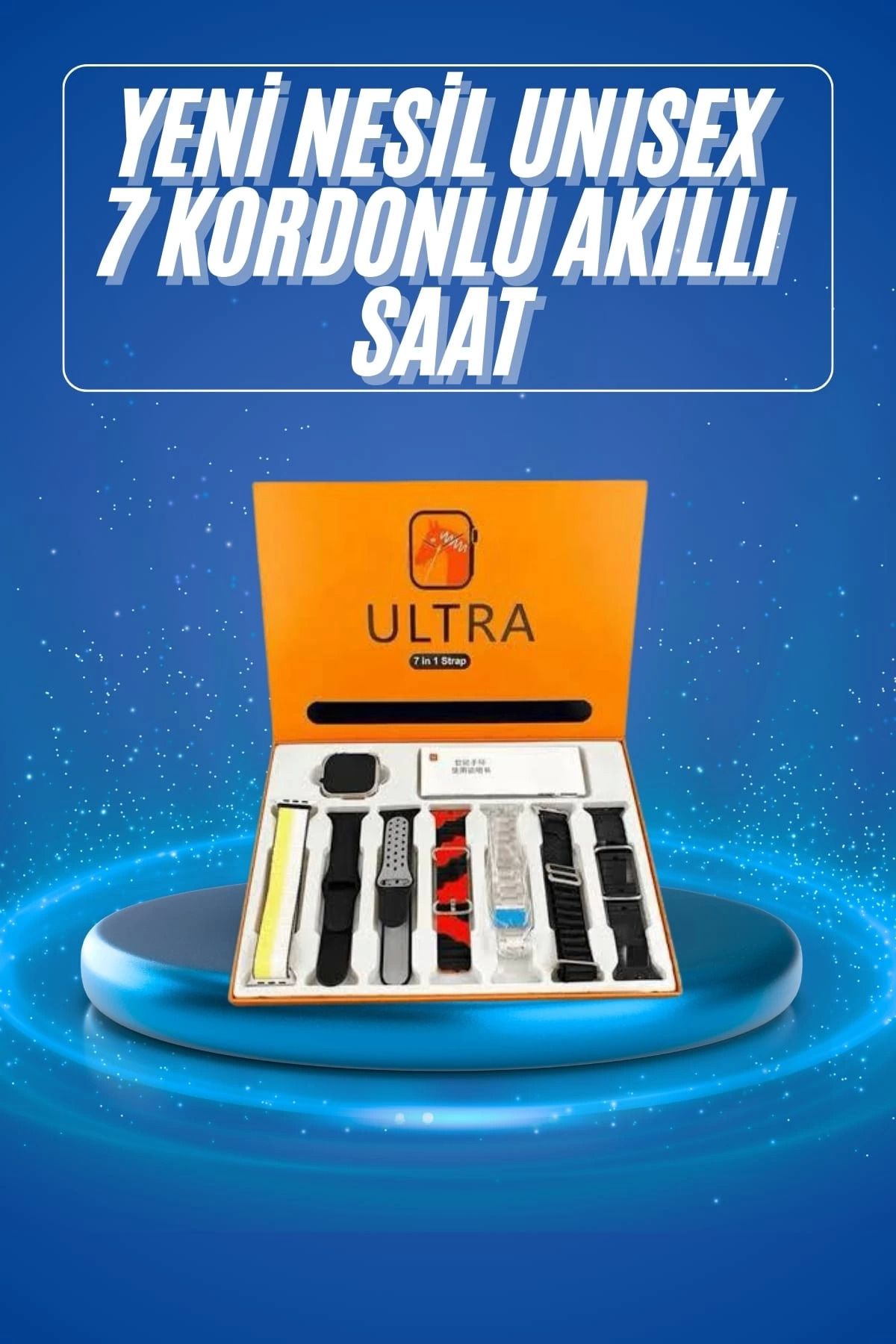 MELFSHOP Akıllı Saat Çağrı Cevaplayabilen Unısex 7 Kordonlu Müzik Dinleme