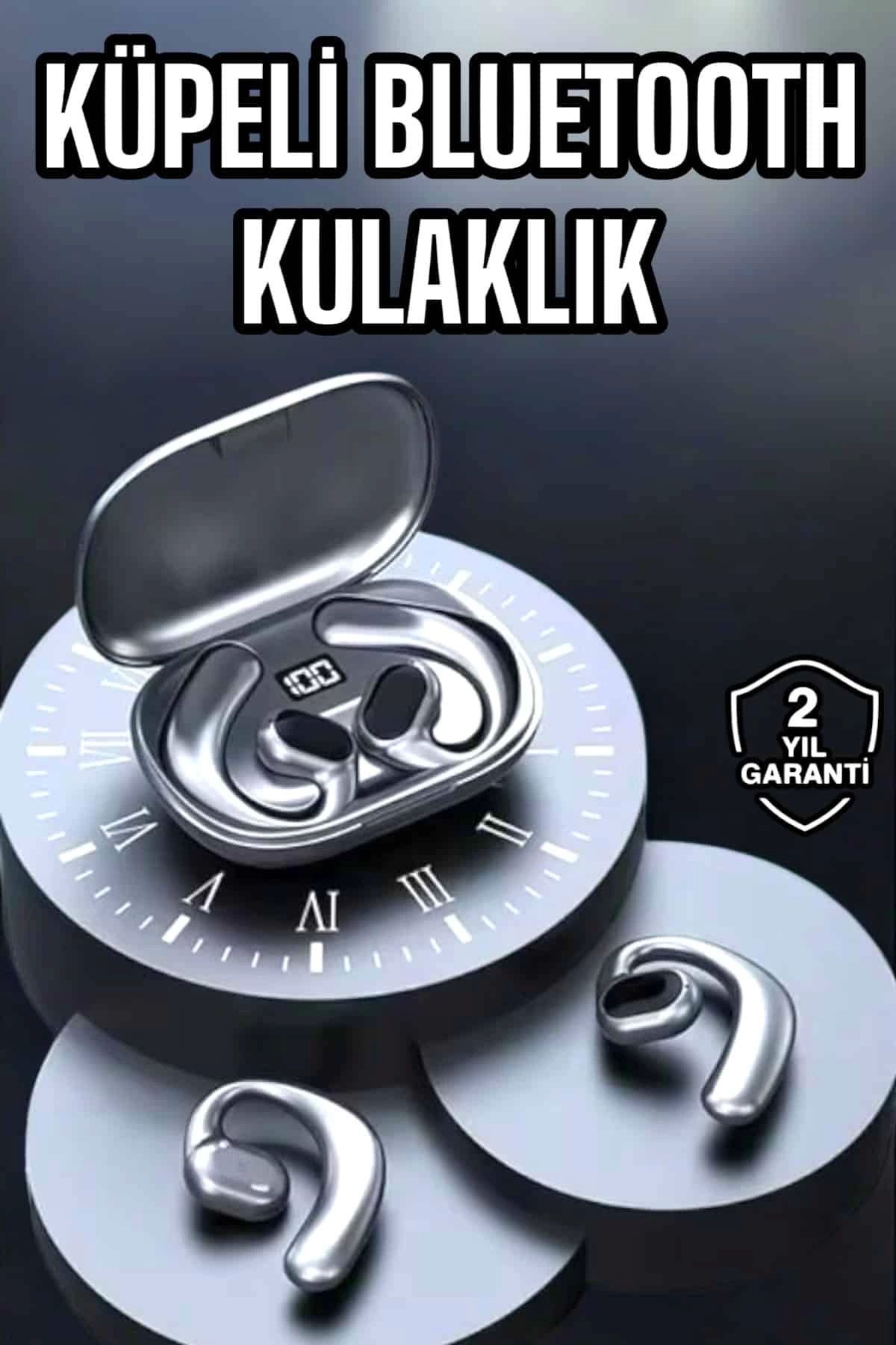 MELFSHOP Bluetooth Kulaklık Oyuncu Kulaklığı Küpe Görünümlü Dijital Göstergeli