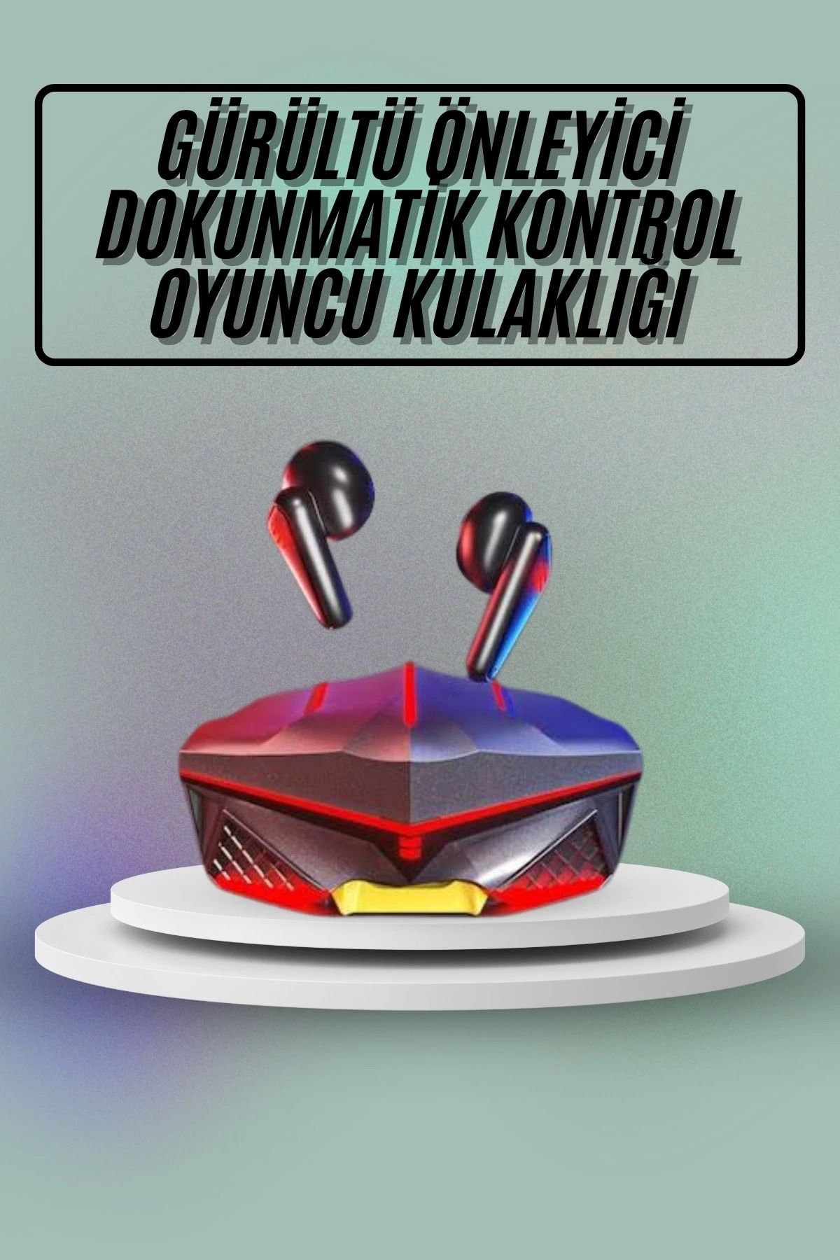 MELFSHOP Dokunmatik Kontrol Tws Işıklı Kulakiçi Bluetooth Kulaklık Kablosuz Oyuncu Kulaklığı