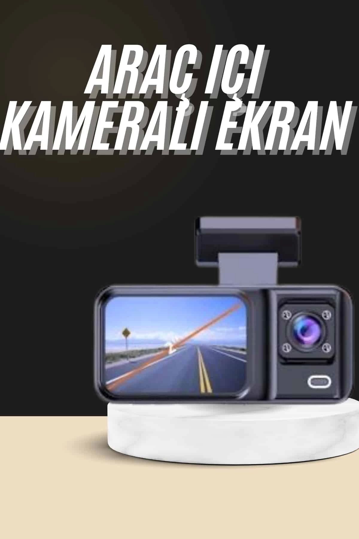 MELFSHOP 1080p Sürüş Kaydedici 2 İnç Araç Araba Ön İç Arka DVR IPS Ekran