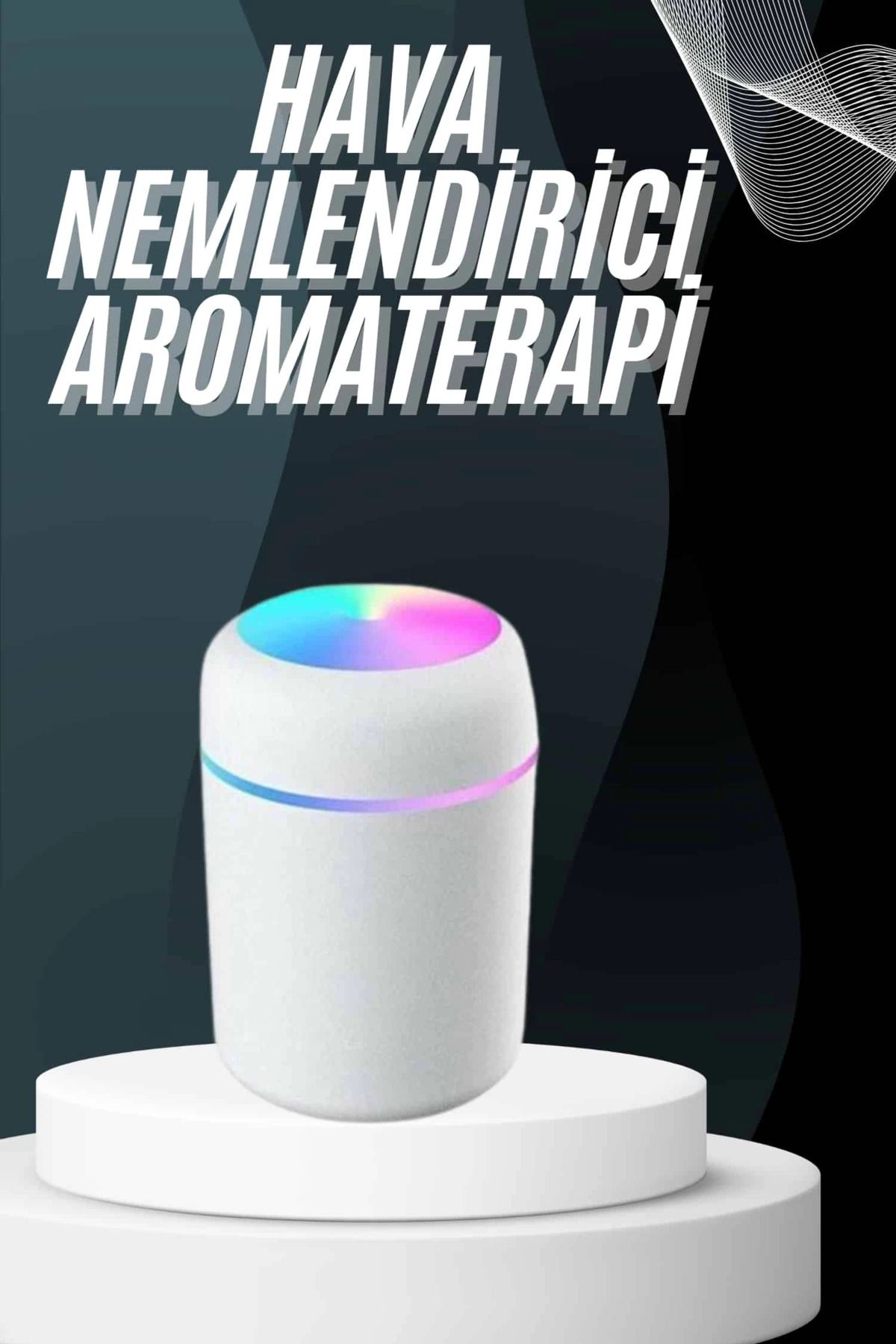 ÖYKÜ VE YİĞİT Hava Nemlendirici Buhar Makinesi Led Işıklı USB Dekoratif Nemlendirici