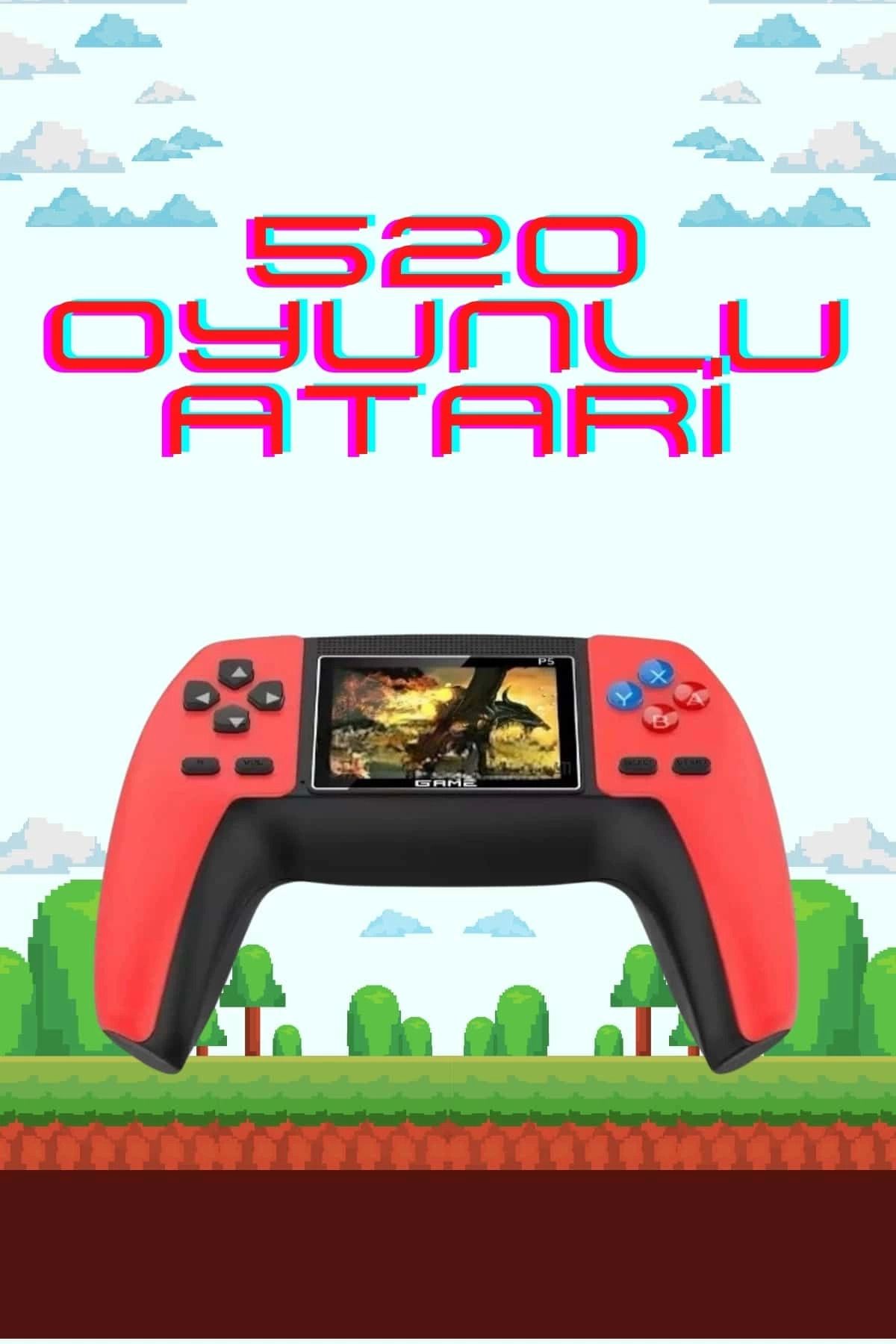 hayalimsah 520 Retro Oyunlu El Konsolu Atari Oyun Konsolu Taşınabilir