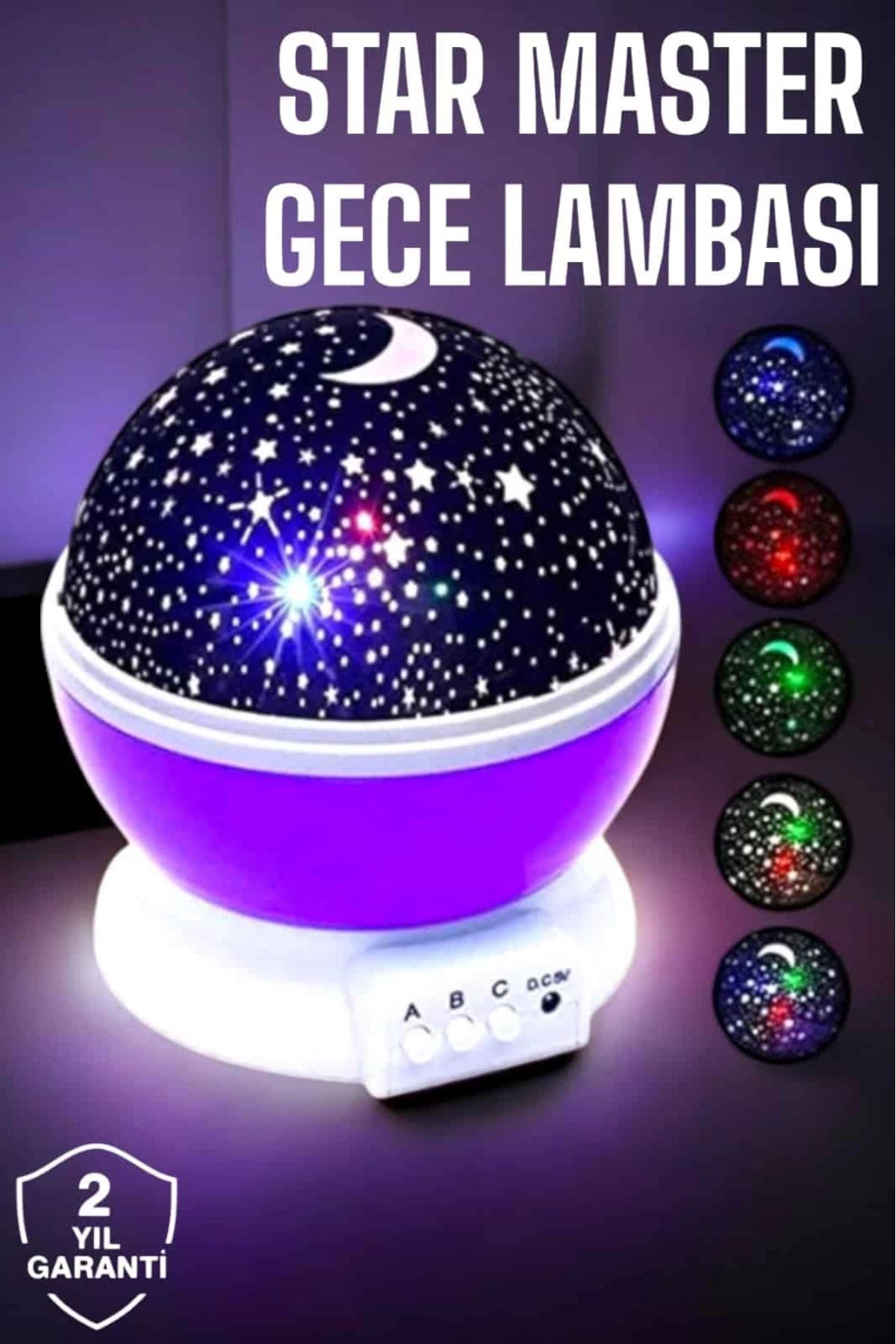 DENİZBİLİŞİM Çocuklara Star Yıldızlı Gece Lambası