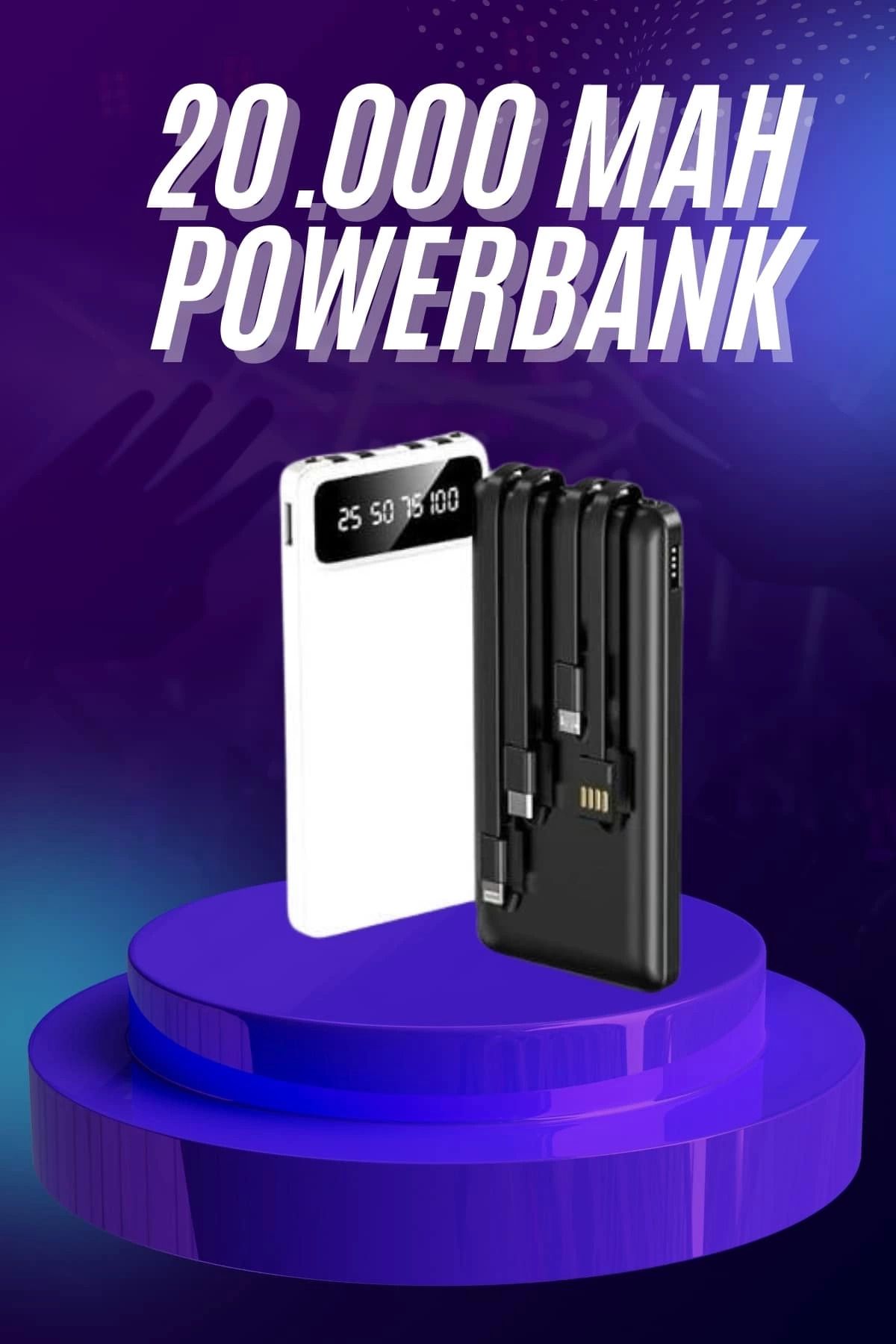 Heez Powerbank 20.000 MAH Hızlı Şarj Özellikli Taşınabilir USB Girişli