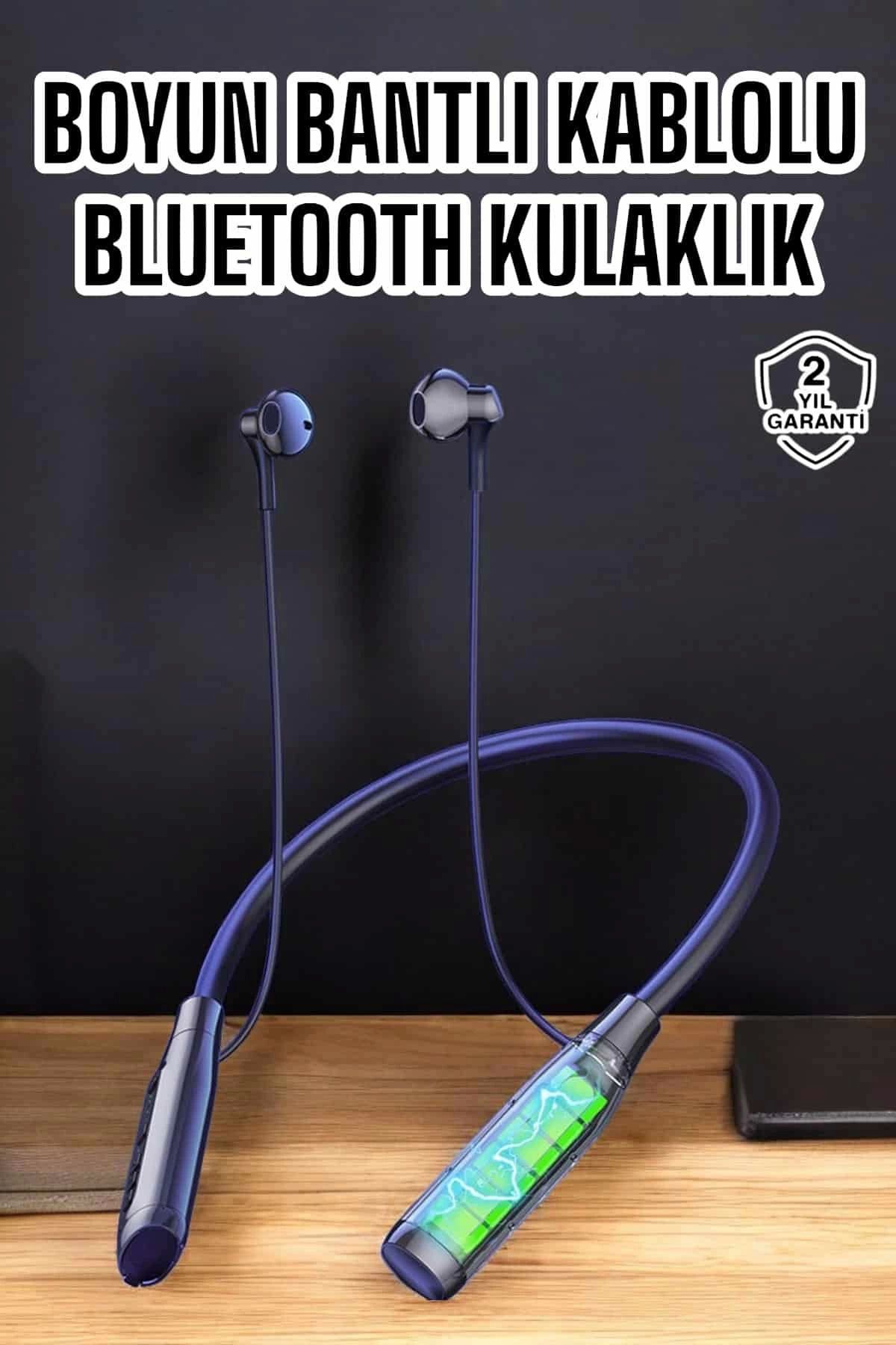MELFSHOP Yeni Nesil Bluetooth Kulaklık Kablolu Kulak İçi Dijital Göstergeli
