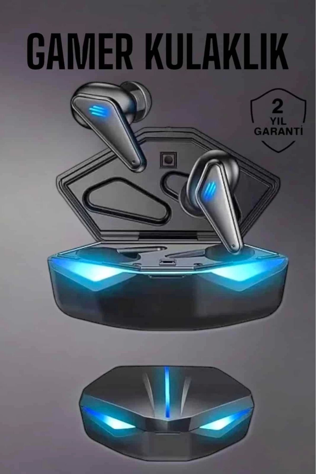 MELFSHOP Bluetooth Oyuncu Kulaklığı Led Işıklı Kablosuz ANC Özelliği