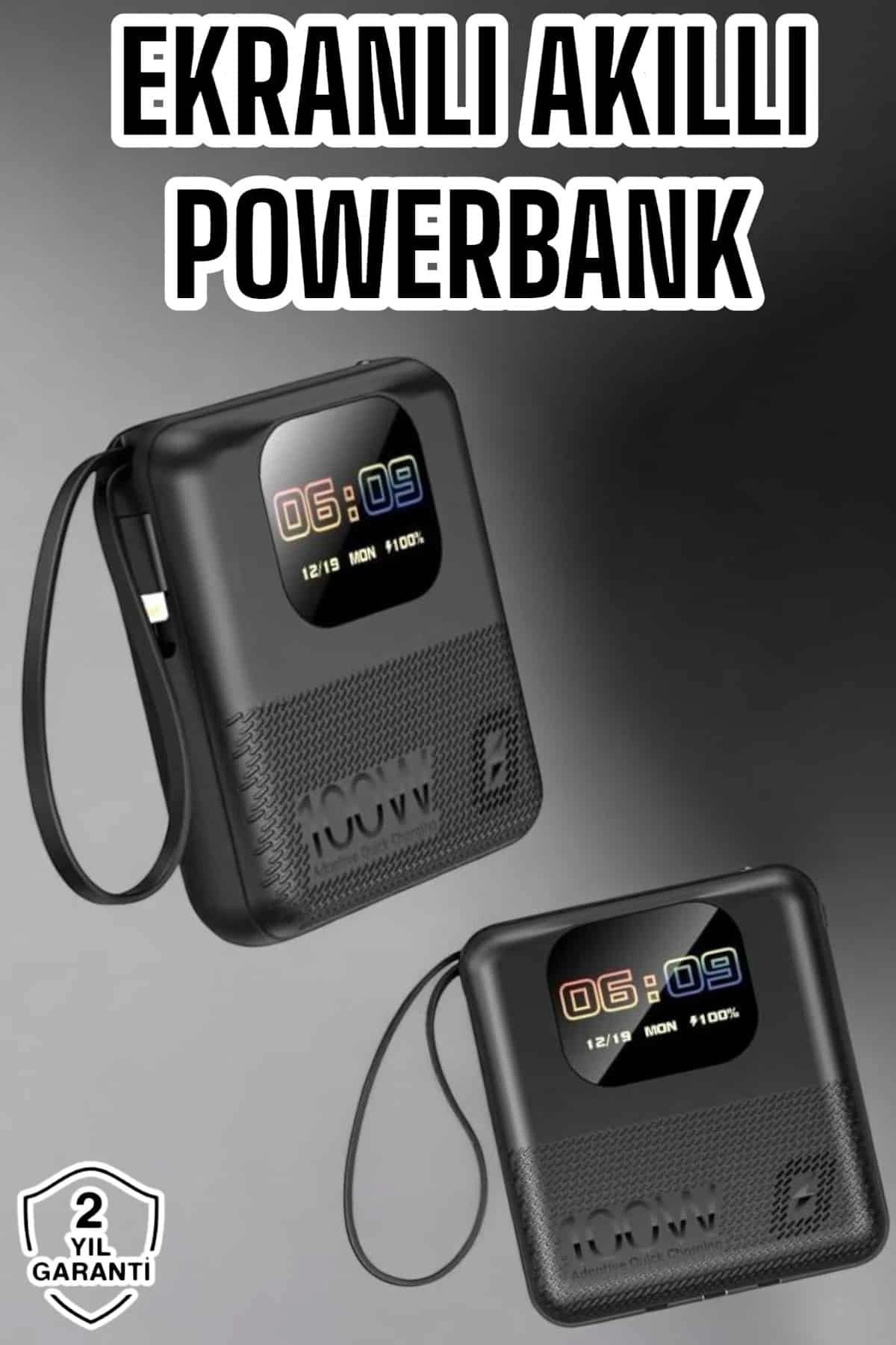 ÖYKÜ VE YİĞİT Akıllı Powerbank 10.000 MAH Müzik Dinleme Mesaj Gönderme Arama Cevaplama