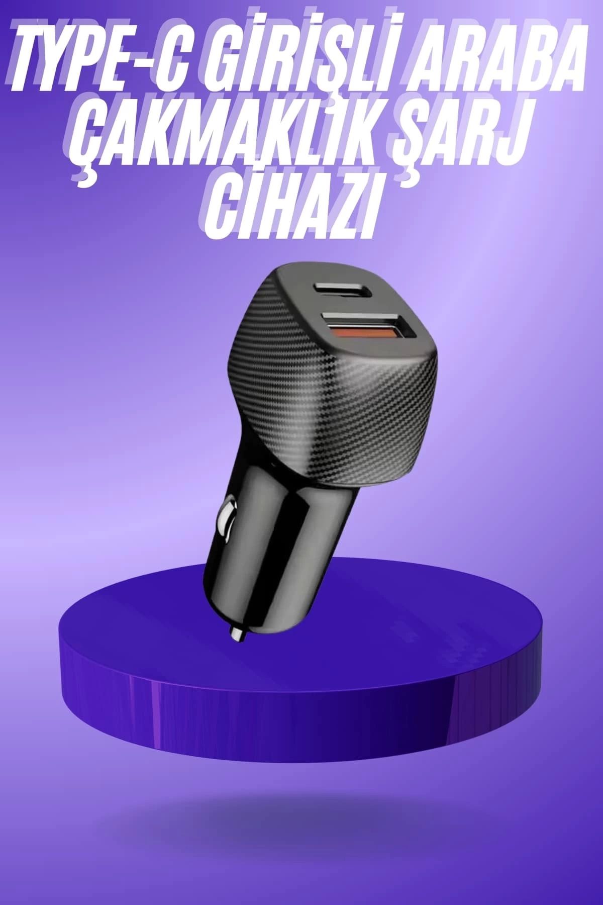 Heez 38W USB Type-C Girişli Oto Çakmaklık Araç İçi Hızlı Şarj Çakmaklık Şarj Aleti