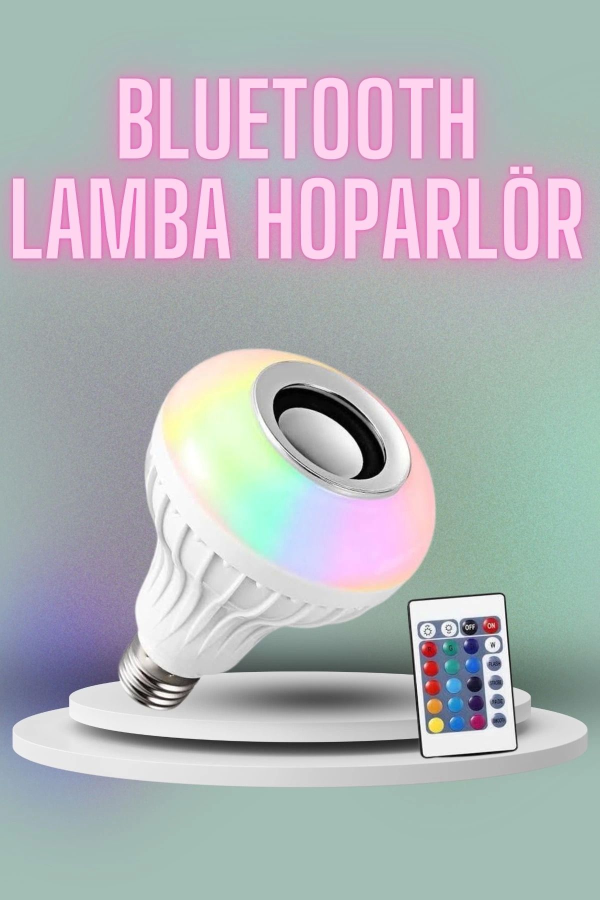 MT29 GİYİM Kumandalı RGB Led Işık Bluetooth Hoparlör Ses Lambası Renkli Ampul