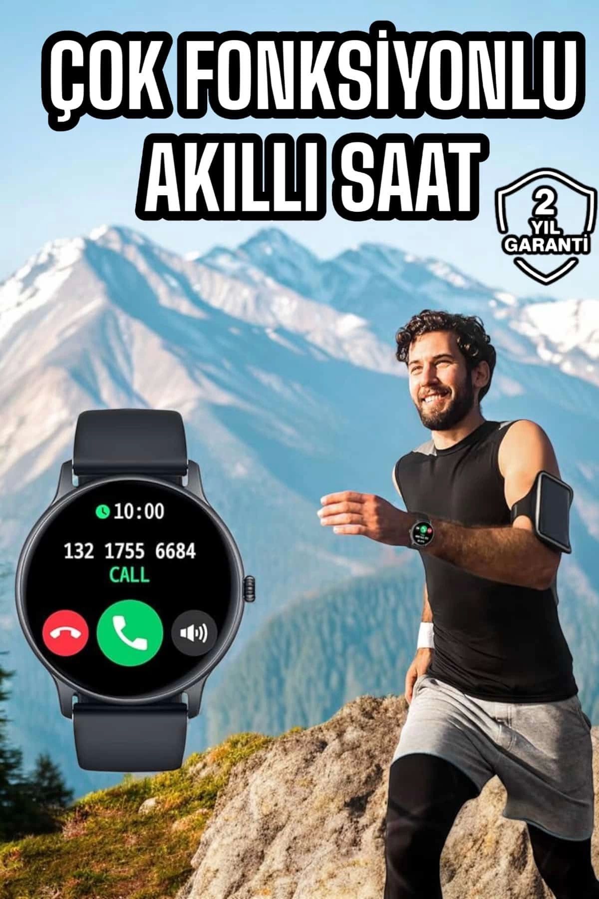 MELFSHOP Akıllı Saat Çok Fonksiyonlu Sesli Görüşme NFC Uyumlu Amoled Ekran